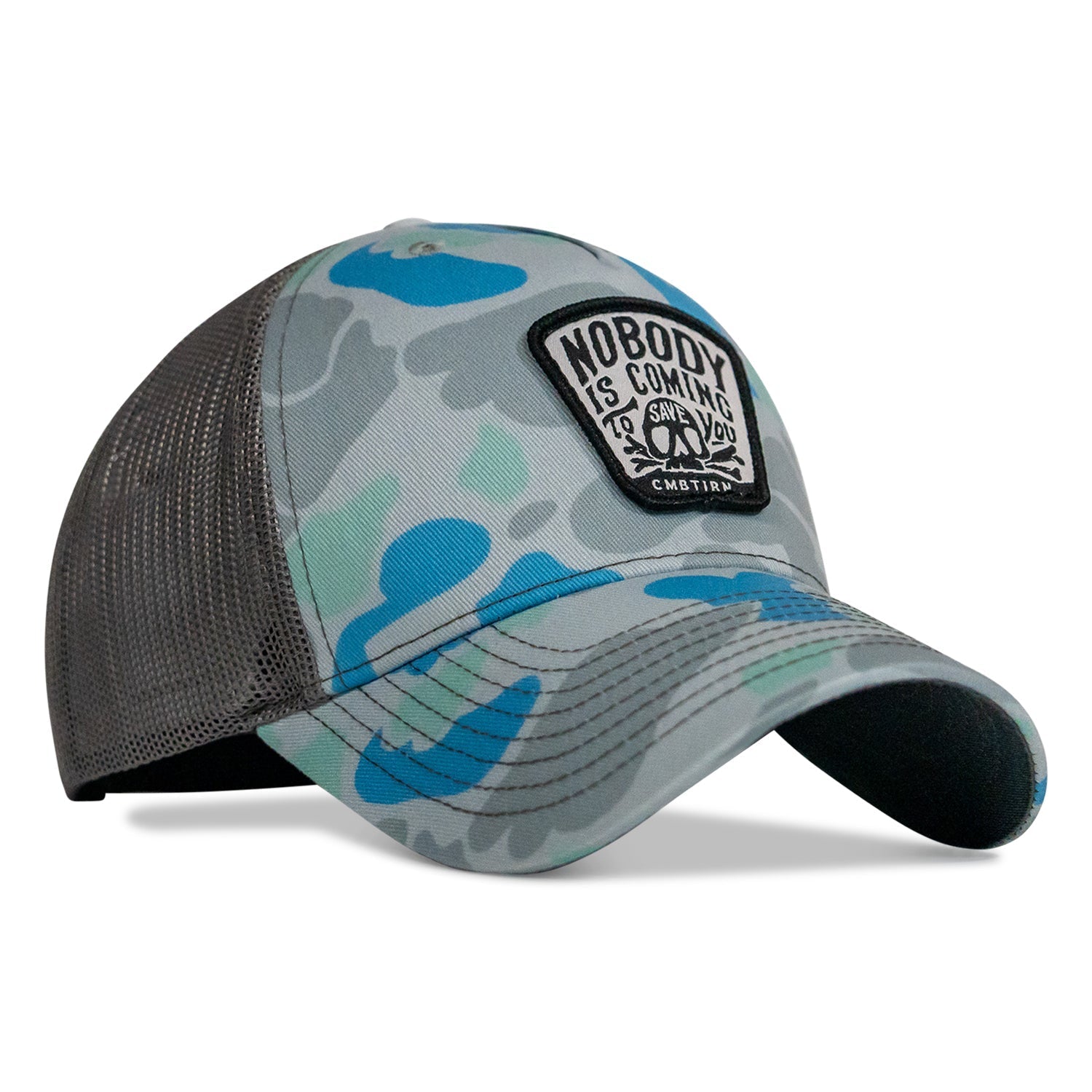 Niemand wird dich retten Totenkopf-Aufnäher Snapback-Cap