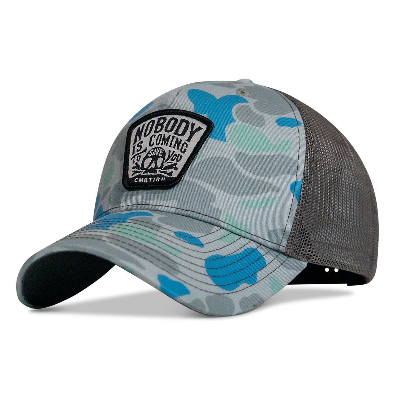 Niemand wird dich retten Totenkopf-Aufnäher Snapback-Cap