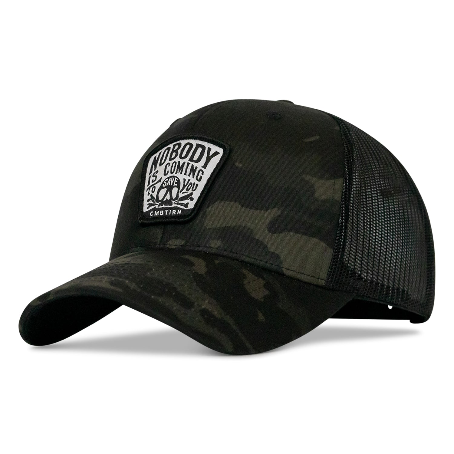 Niemand wird dich retten Totenkopf-Aufnäher Snapback-Cap
