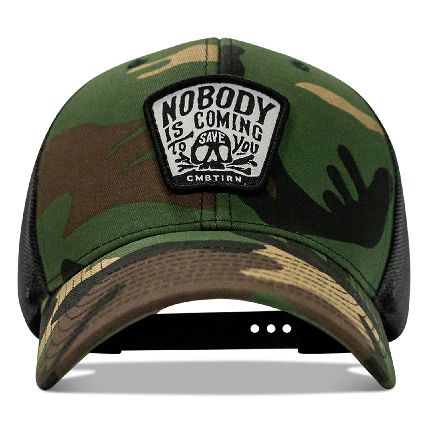 Niemand wird dich retten Totenkopf-Aufnäher Snapback-Cap