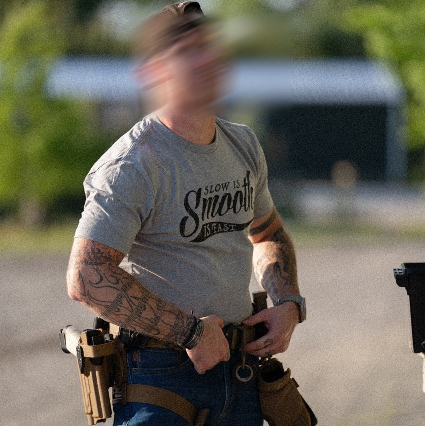 SLOW IS SMOOTH, SMOOTH IS FAST TEE