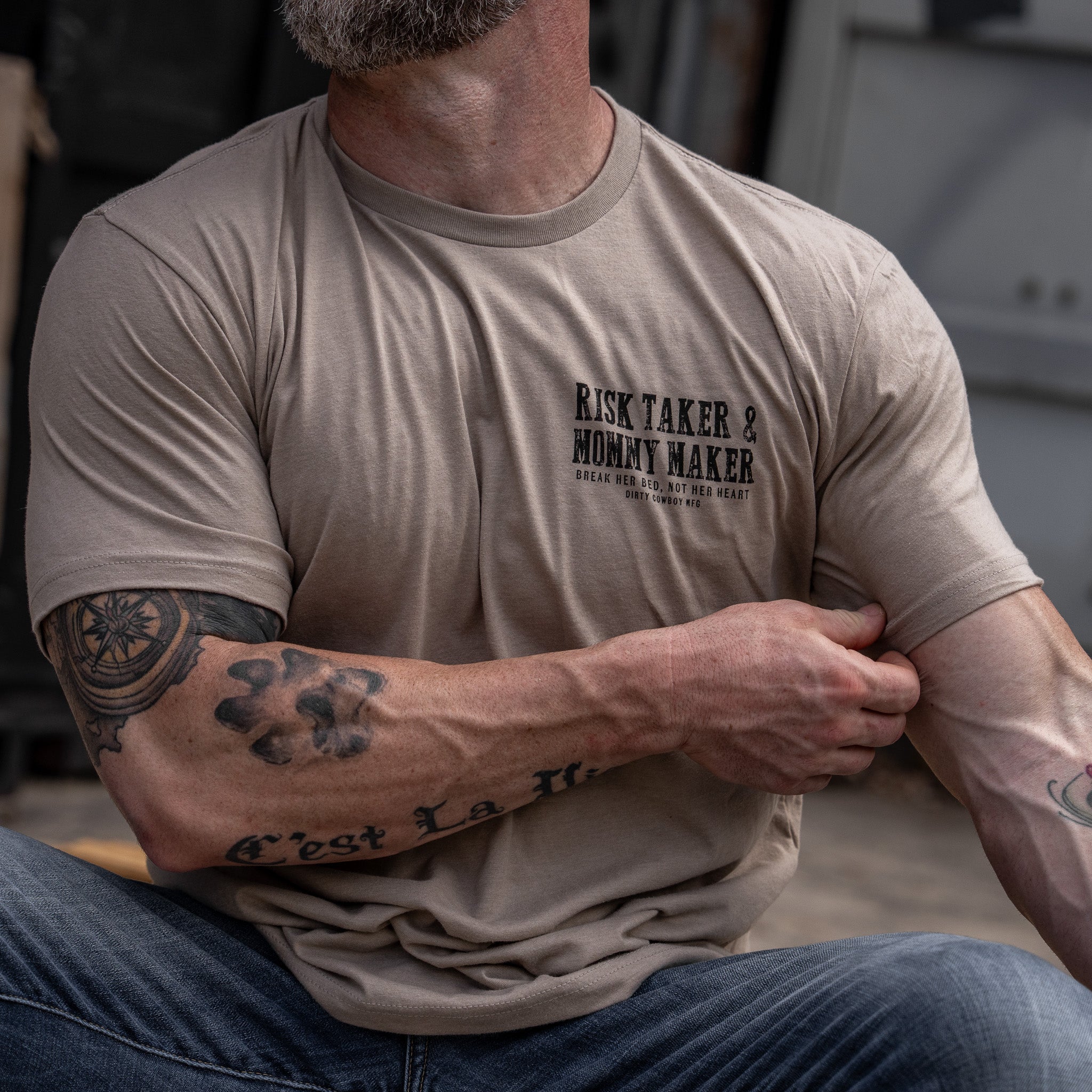 Risk Taker & Mommy Maker Men's T-Shirt