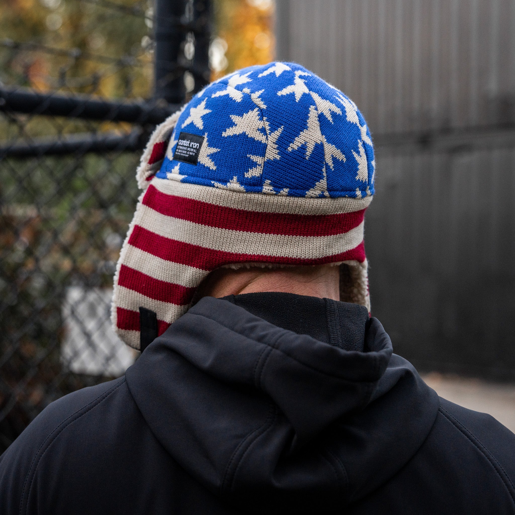 USA Wool Insulated Knitted Trapper Hat