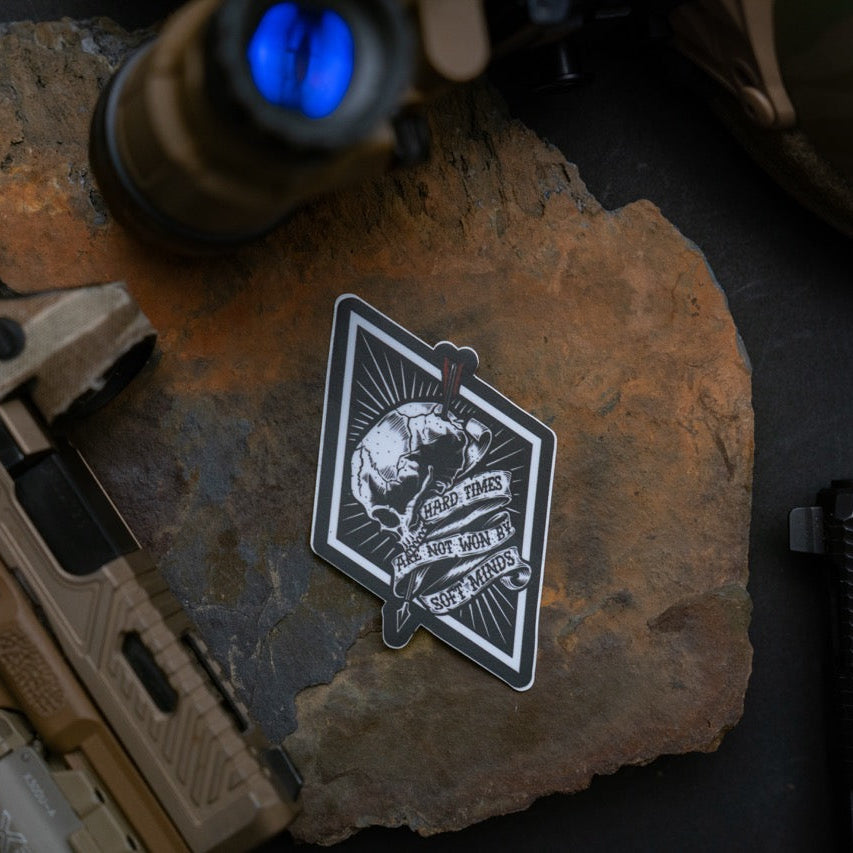 Pegatina de tiempos difíciles