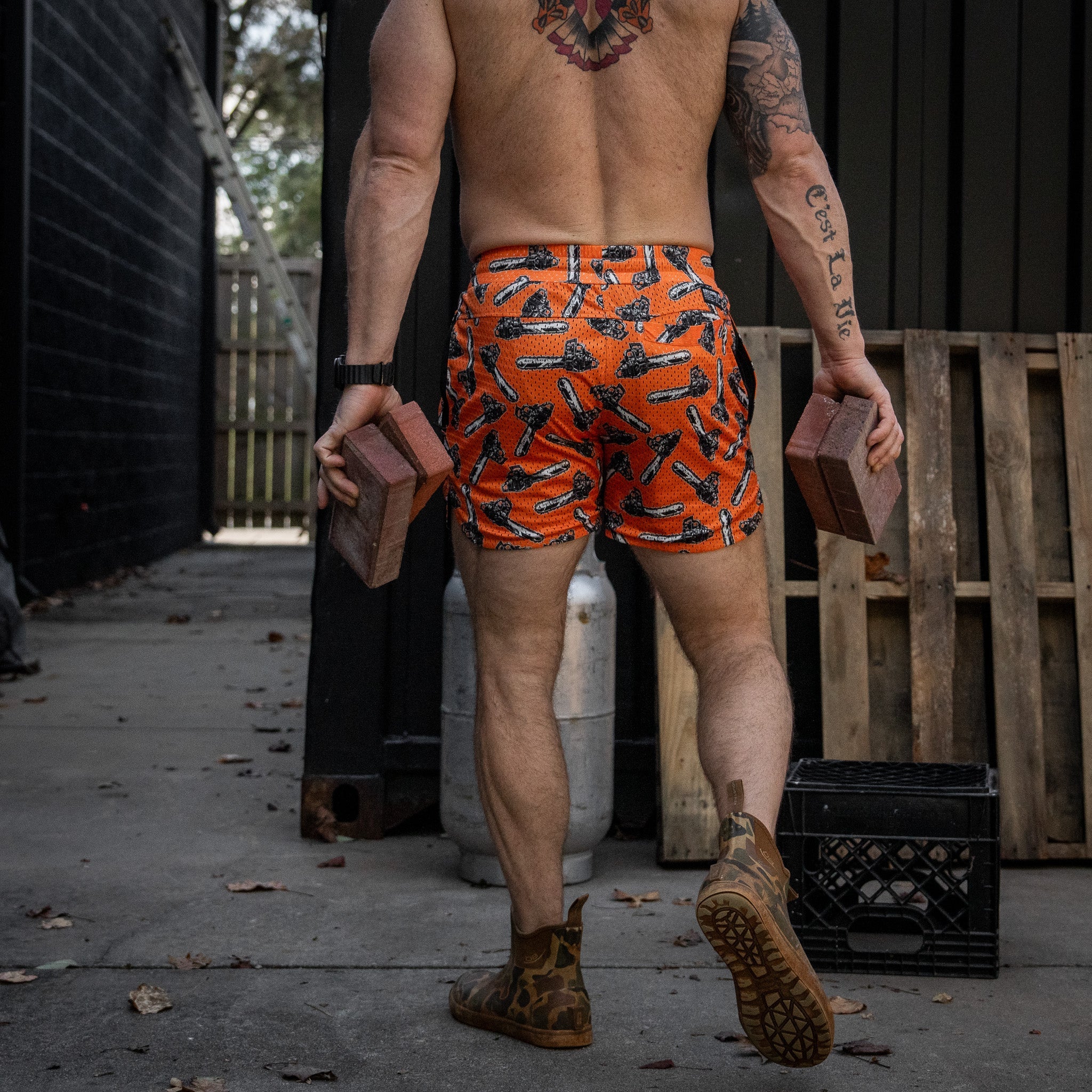 Men’s Double-Layer Mesh Training Shorts — 5" Inseam