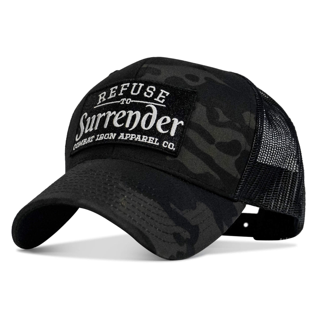 Refuse To Surrender Schwarz-Weiß Patch Snapback-Cap