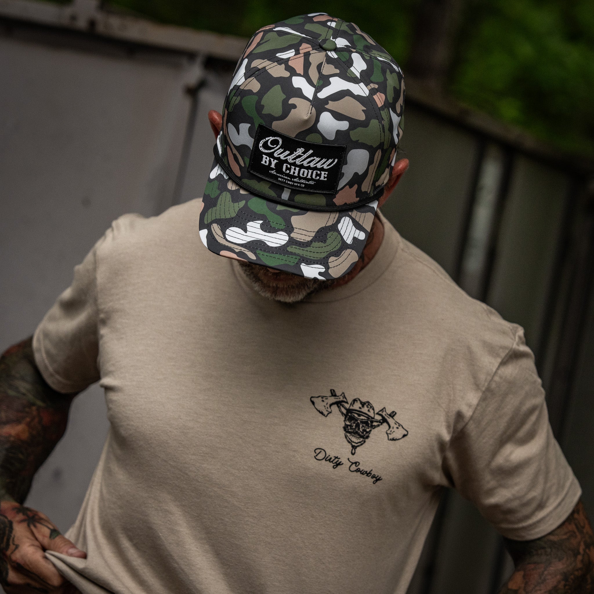 Outlaw By Choice Patch 5 Panel Snapback