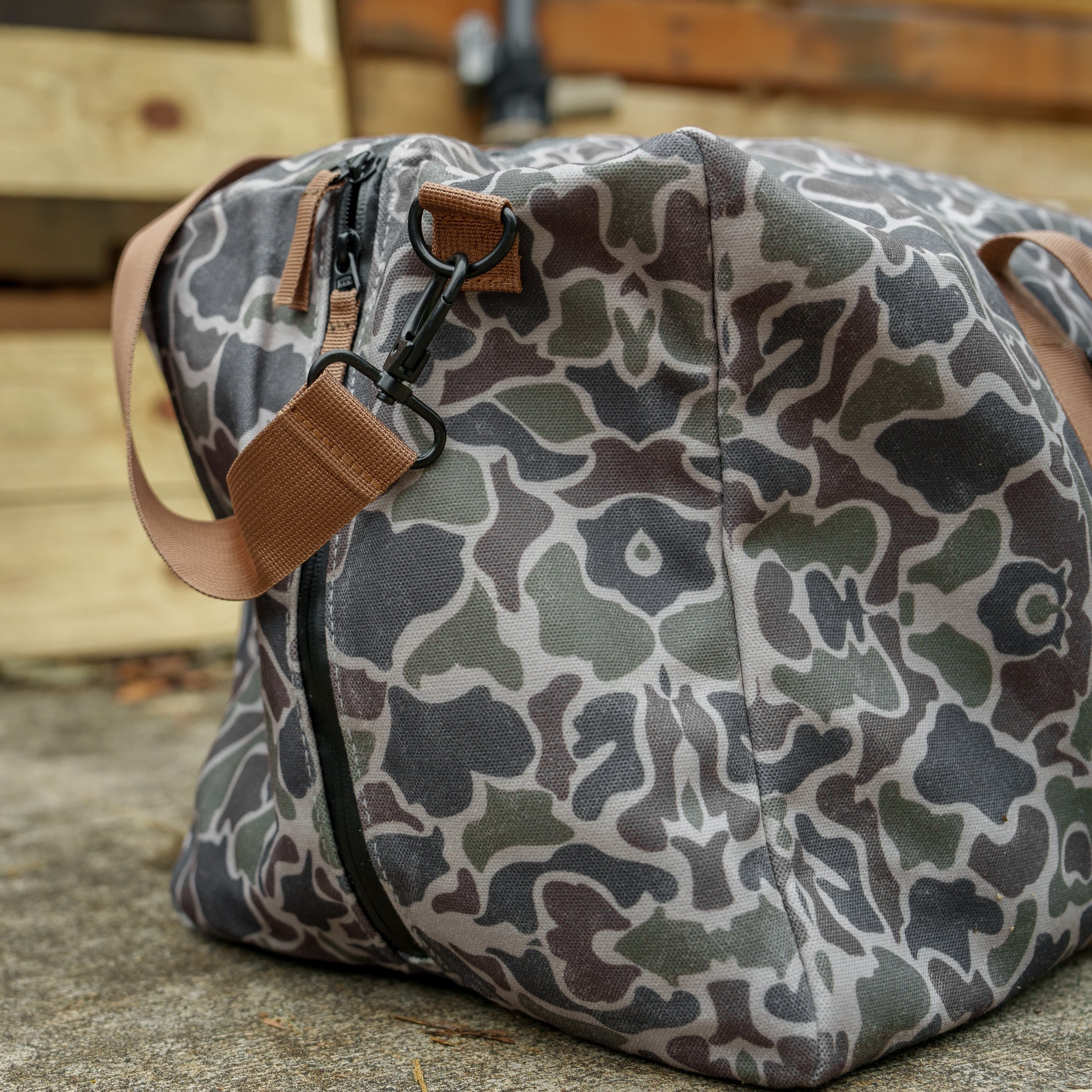 Wasserdichte XL 57,5-Liter-Duffel-Tasche aus gewachster Baumwolle