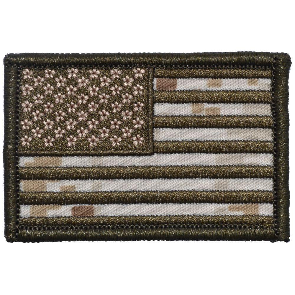 US FLAG 2 X 3 TACTICAL PATCH - MARPAT DESERT