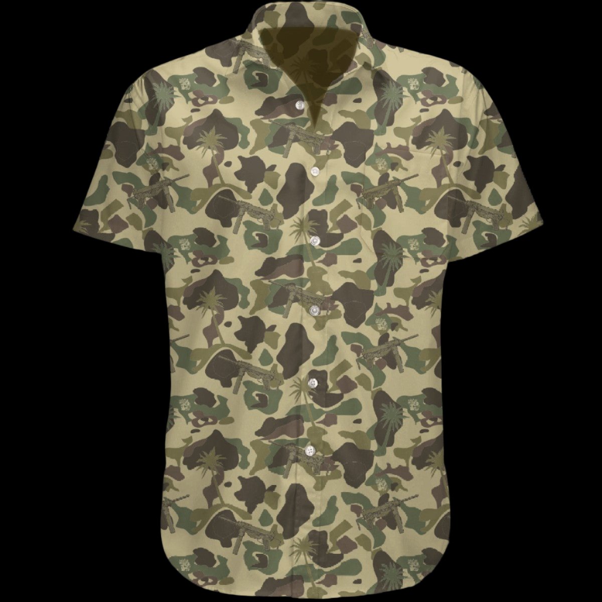 Camisa con botones de rana tropical