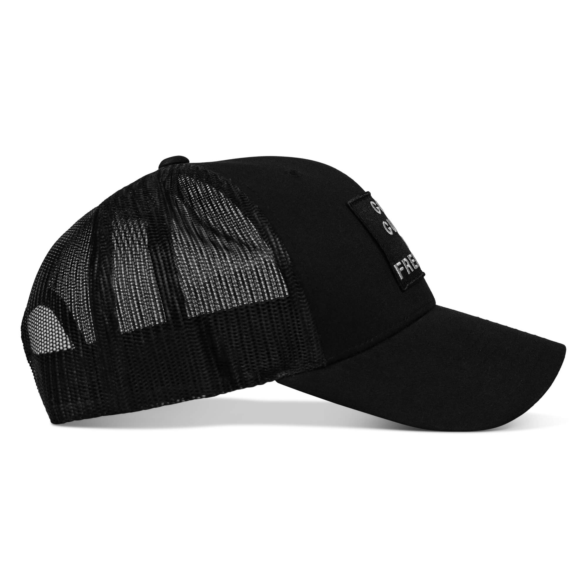 God, Guns, And Freedom Patch Mid-Profile Mesh Snapback Hat