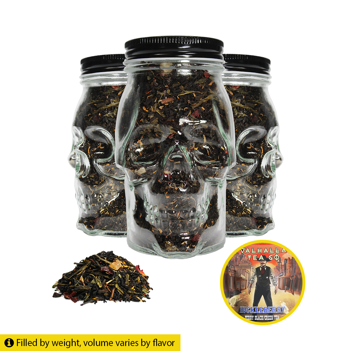 Huckleberry | Blueberries, Papaya, Rose | Black/Green Tea | Caffeinated