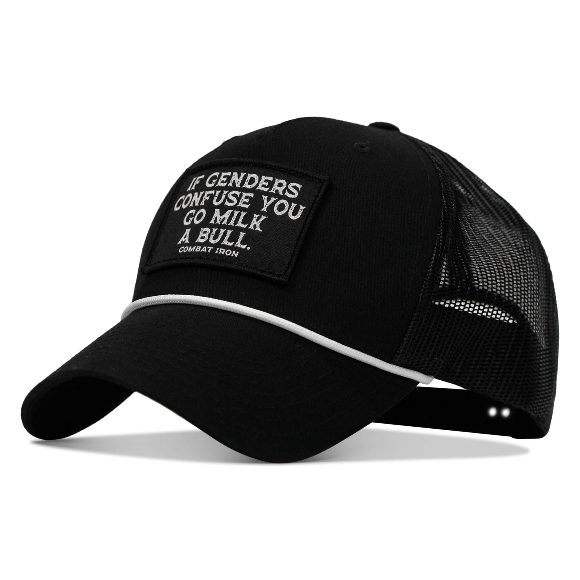 If Gender Confuses You Go Milk A Bull Patch Rope Snapback Hat