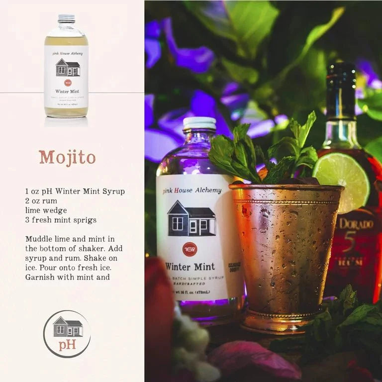 Winter Mint Simple Syrup by Pink House Alchemy