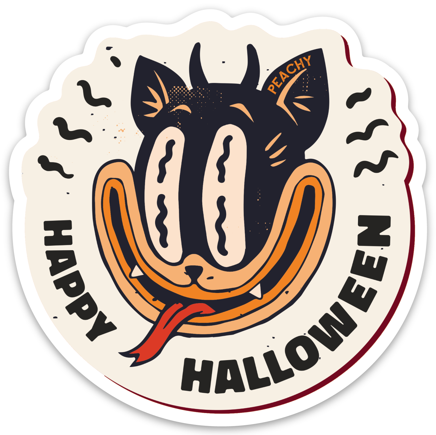 Happy Halloween Cat Sticker