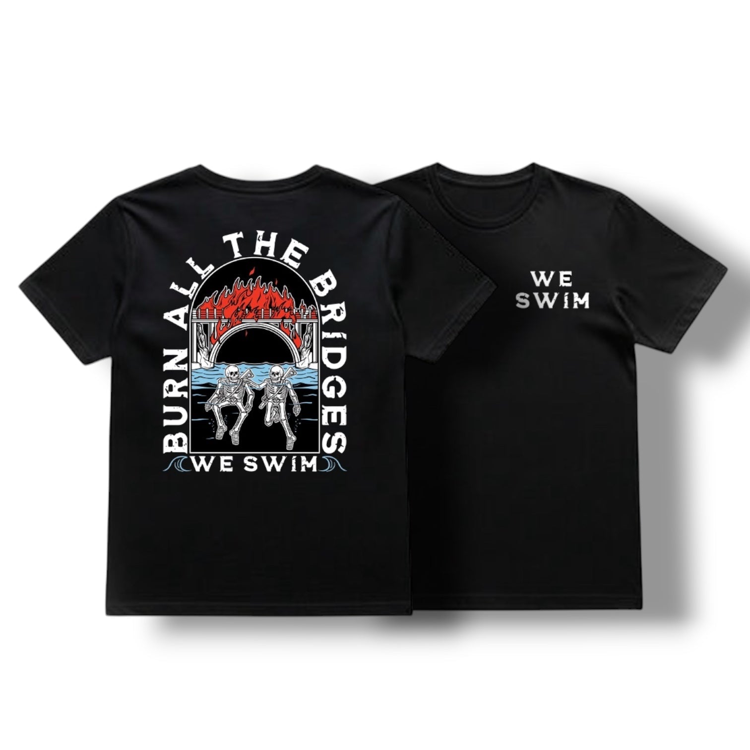 "WE SWIM" TEE (BLACK)