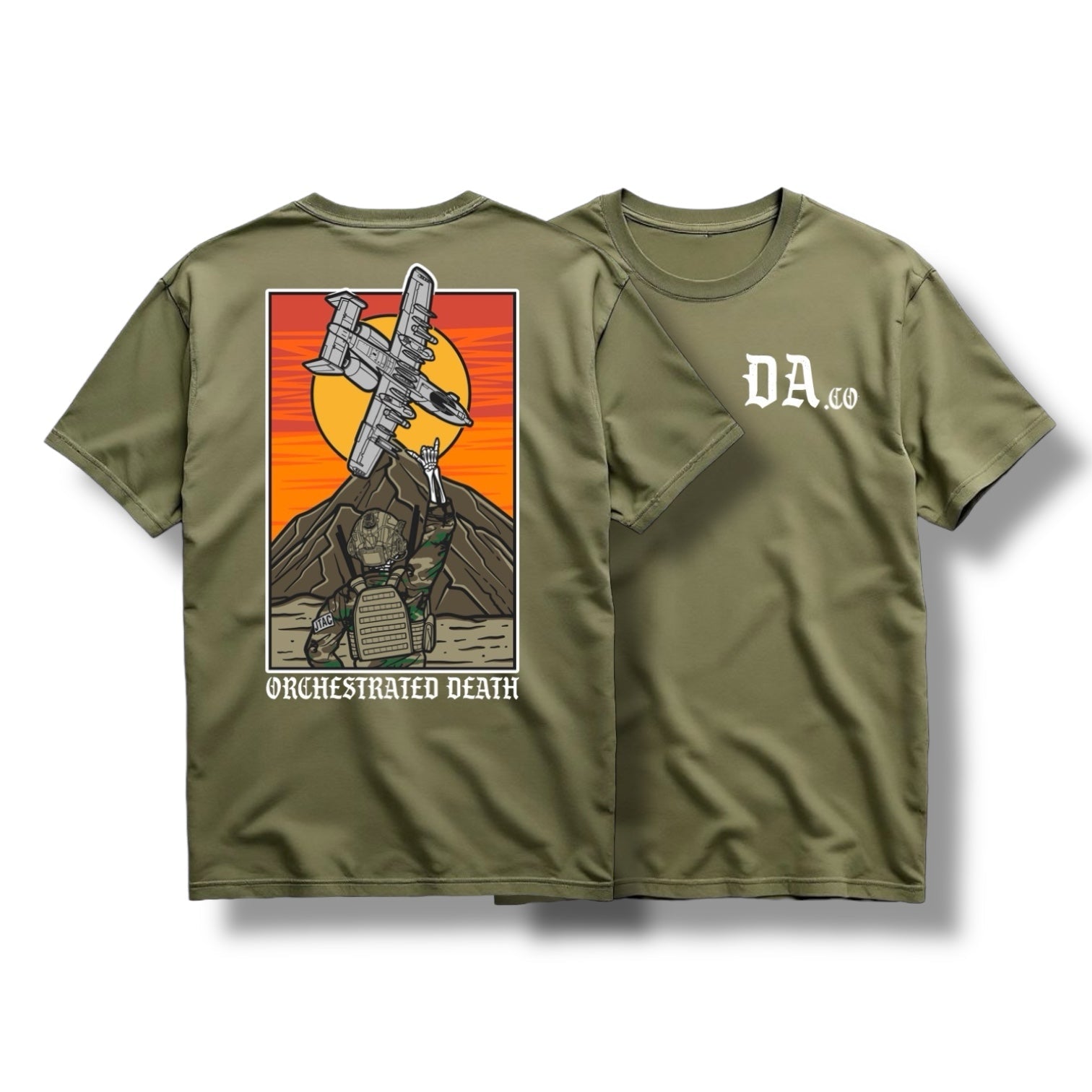 "ORCHESTRATED DEATH" TEE (MIL GREEN)