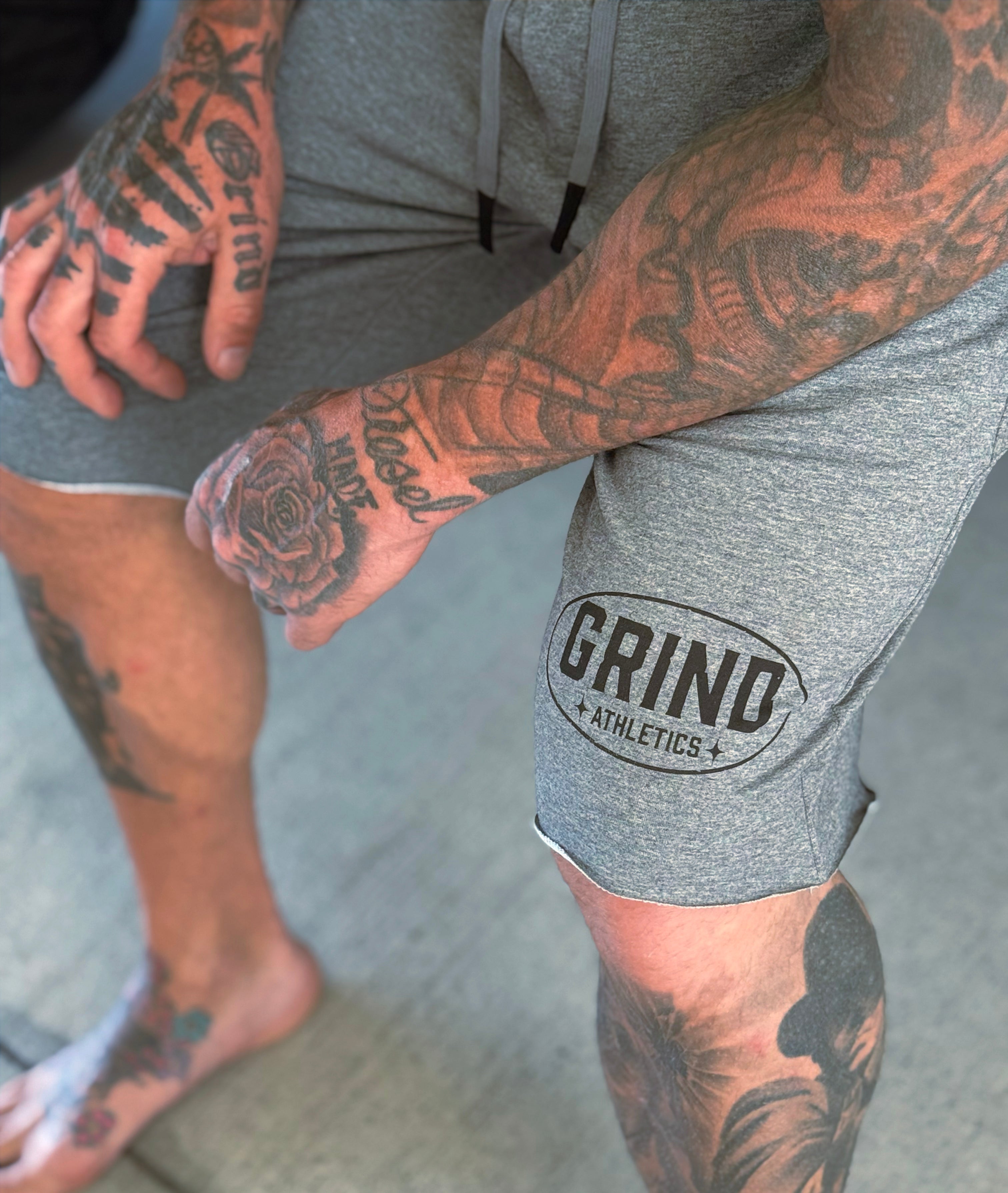 Classic Grind Shorts - Athletic Gray - Oval Logo