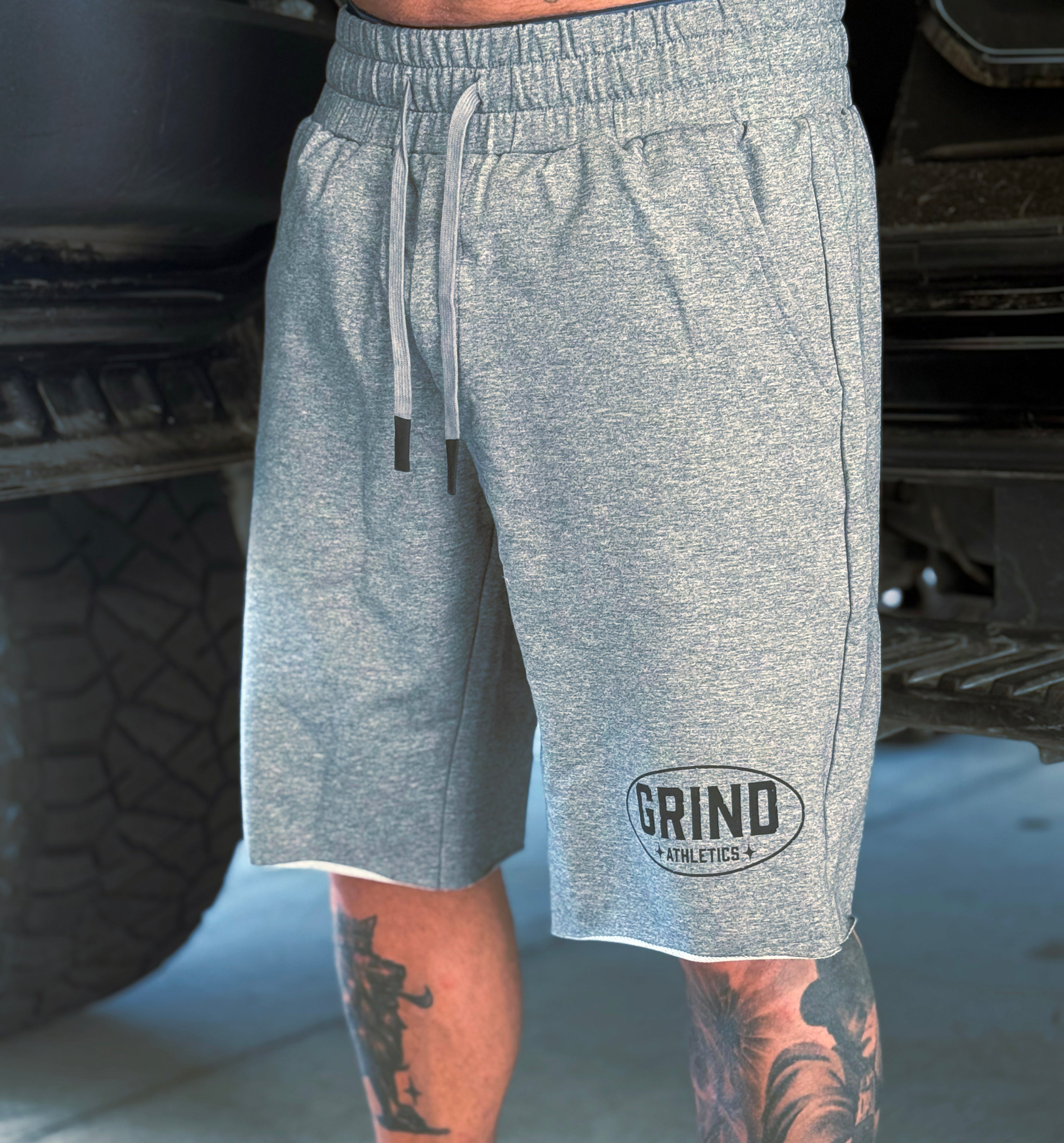 Classic Grind Shorts - Athletic Gray - Oval Logo