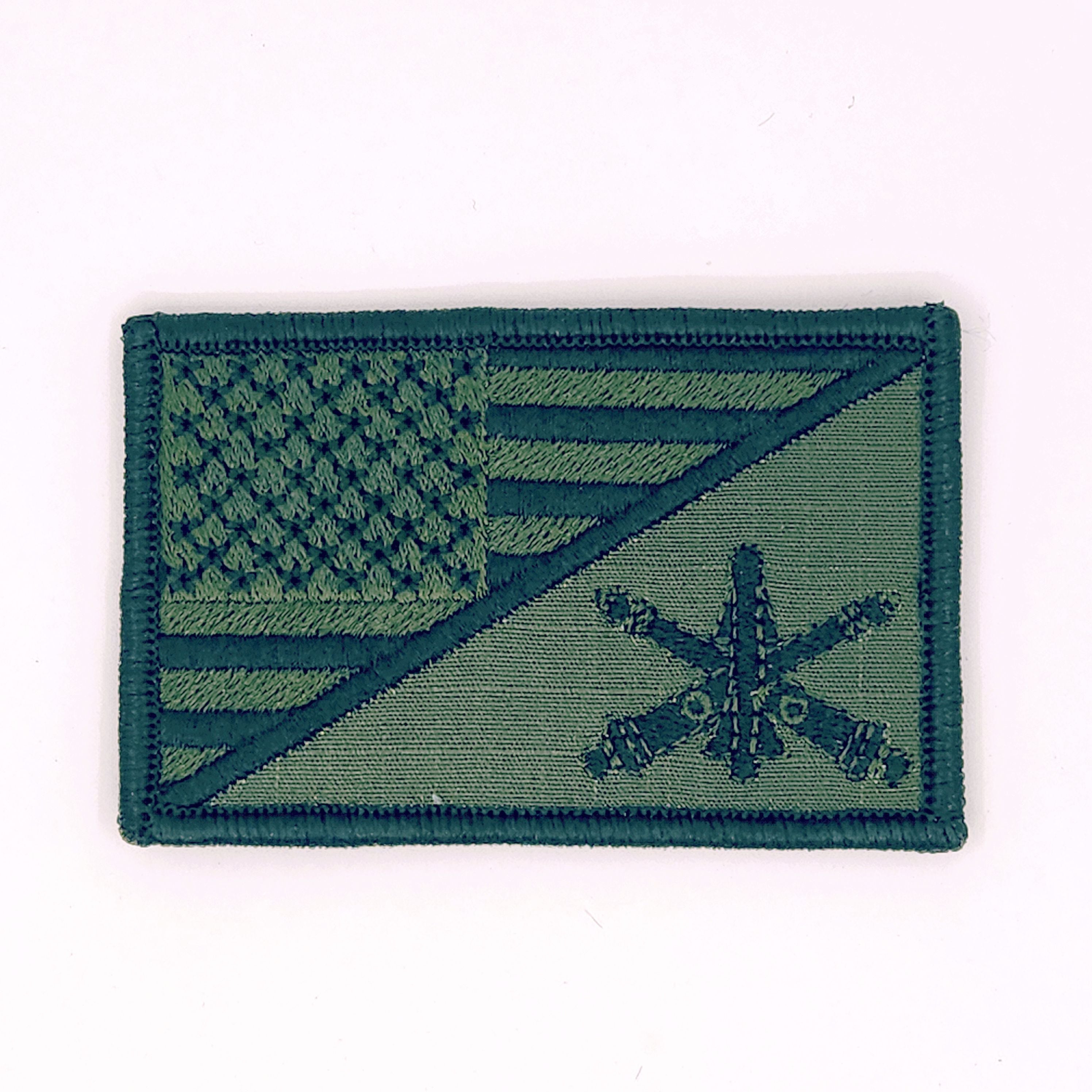 Army Air Defense Artillery Branch - USA Flag - 2.25x3.5 Patch