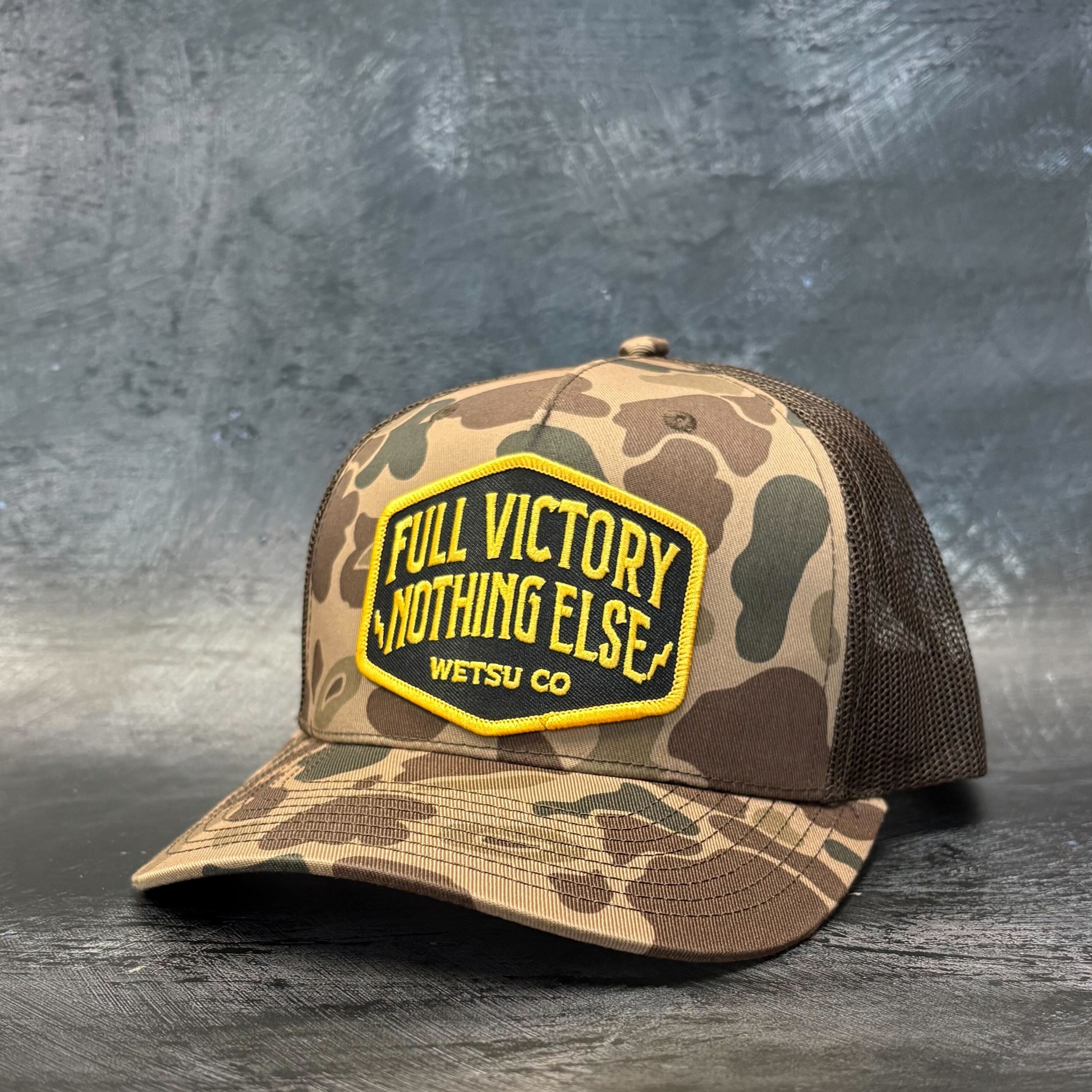 Full Victory Shield Patch Trucker Hat