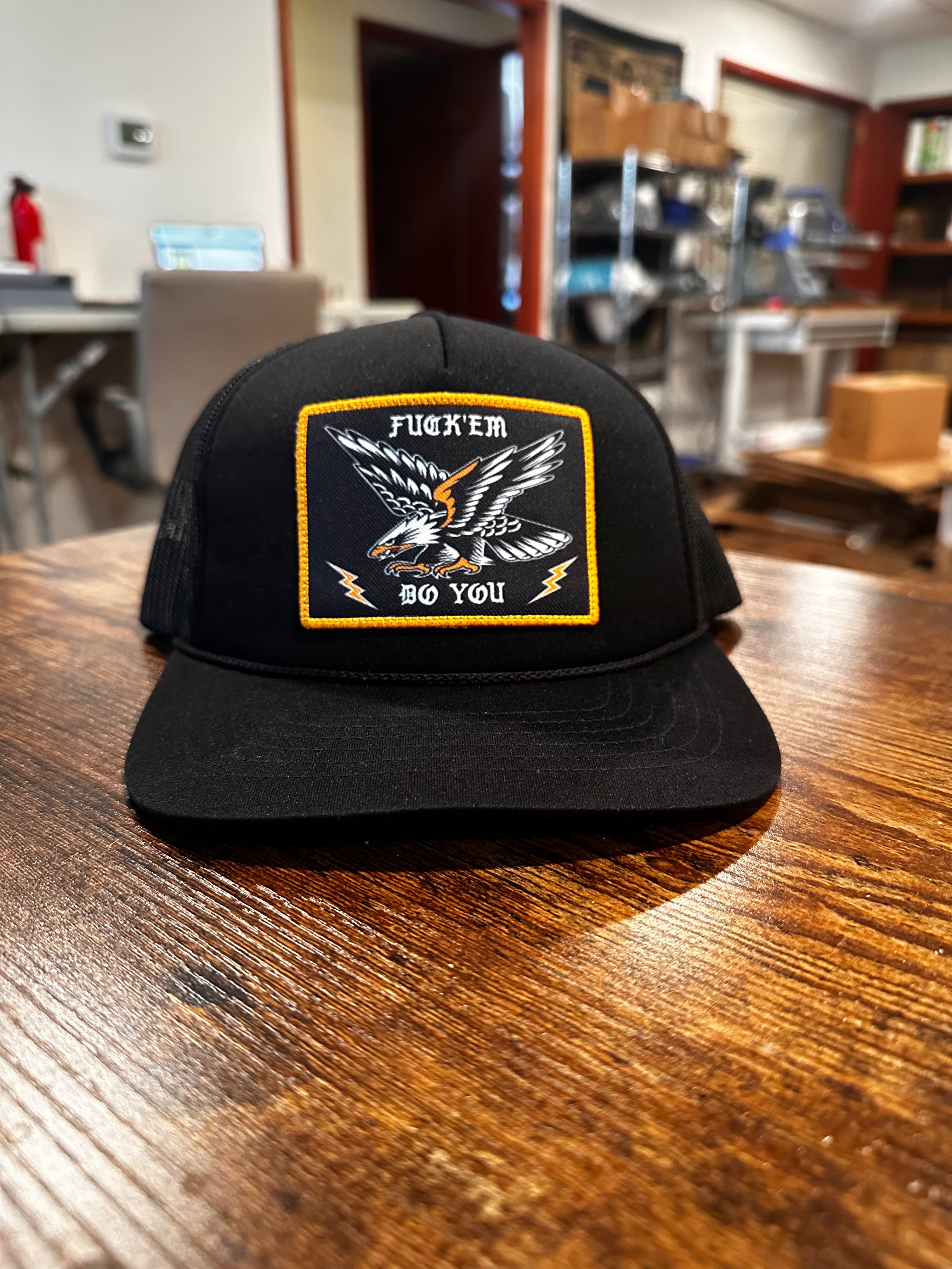 "Do You" Black mesh Snapback Hat