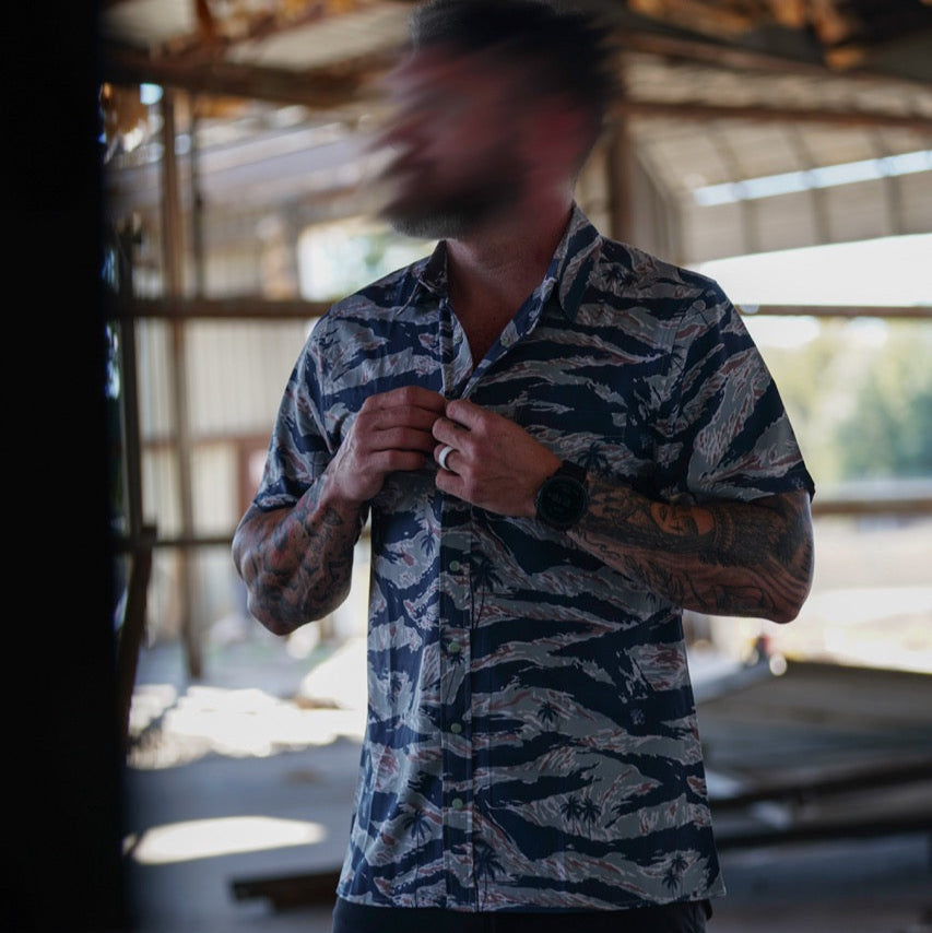 Tiger Stripe Button-up