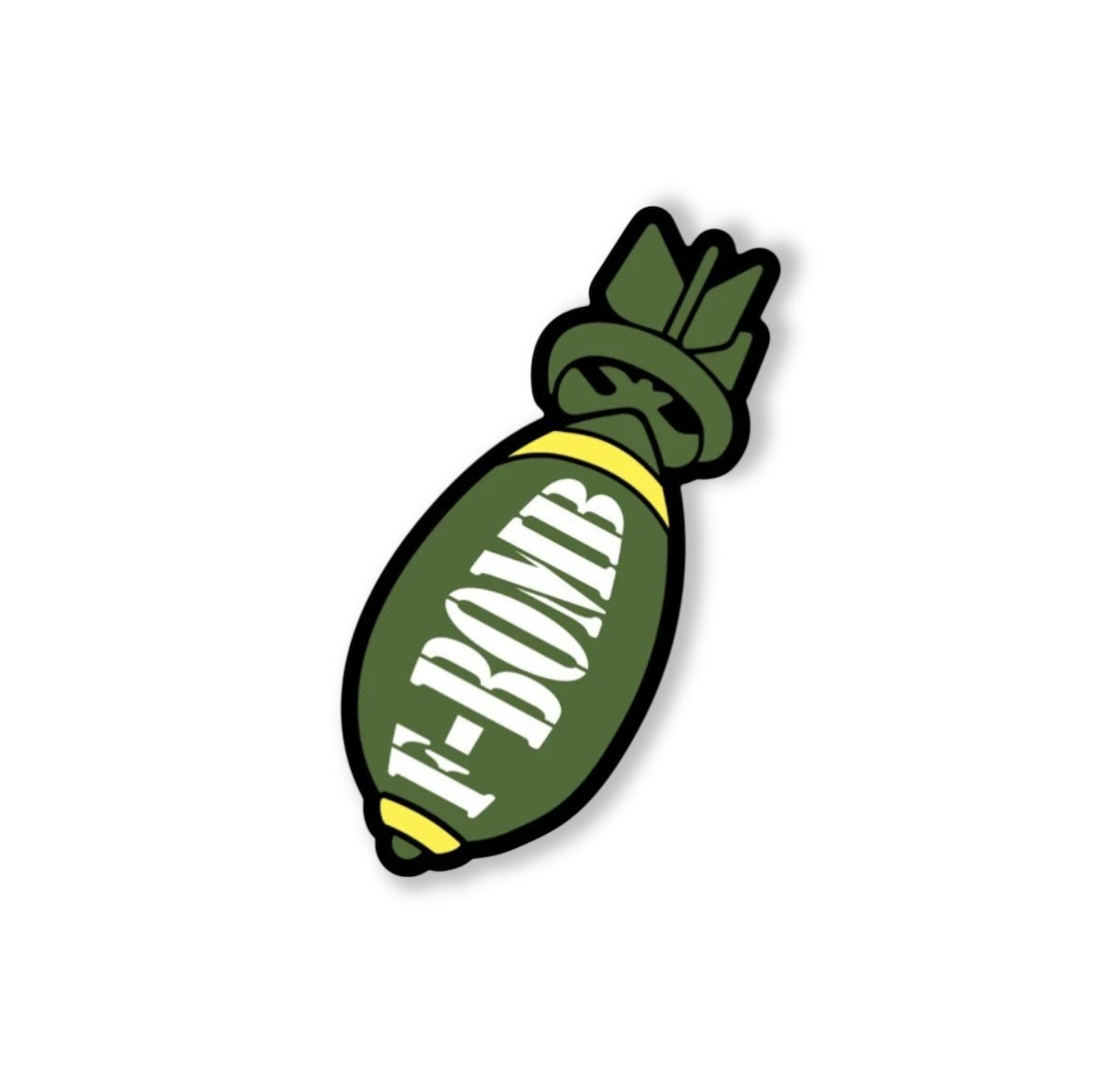 Pegatina con la bomba F