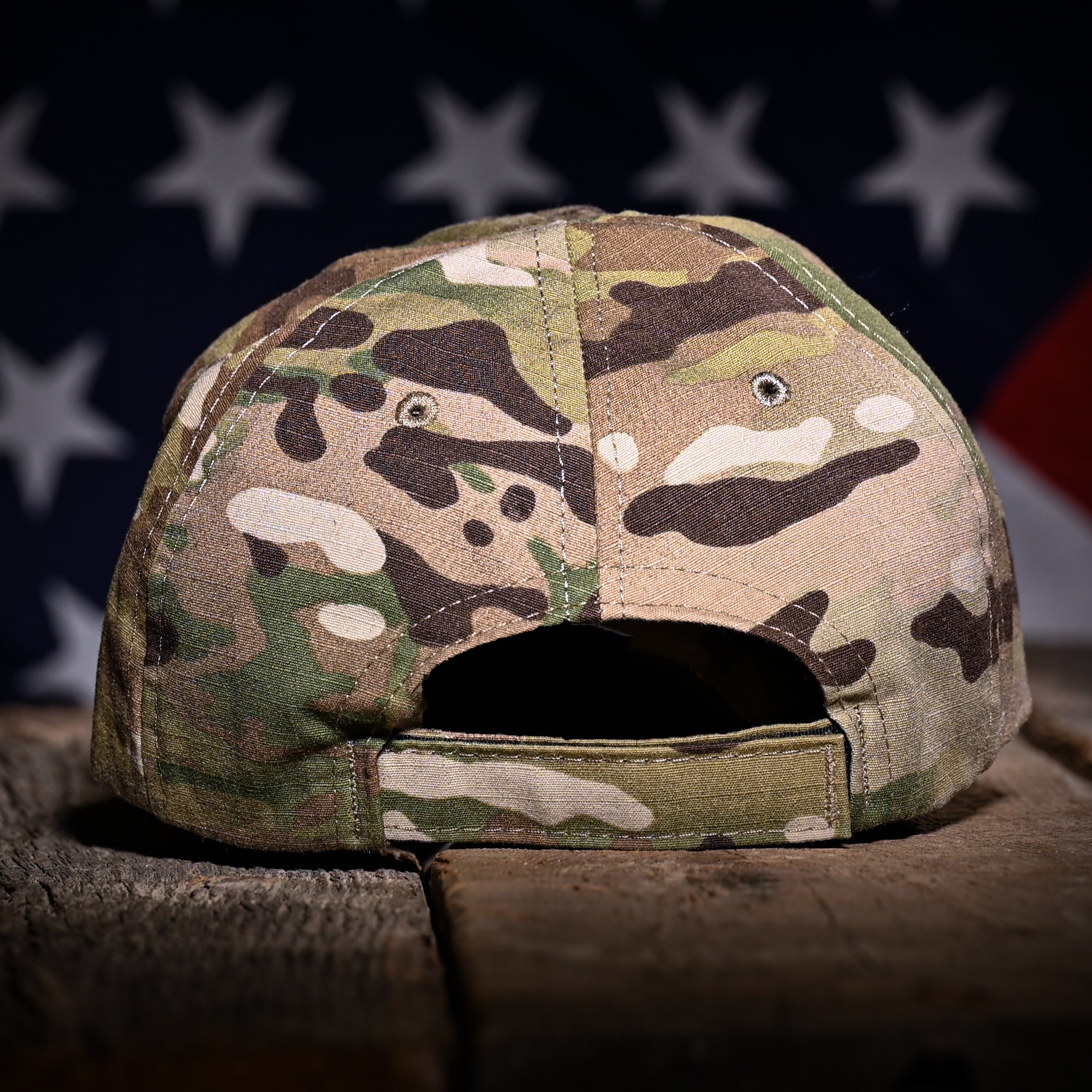 GORRA MULTICAM FULL RIPSTOP CON BANDERA DE EE. UU.