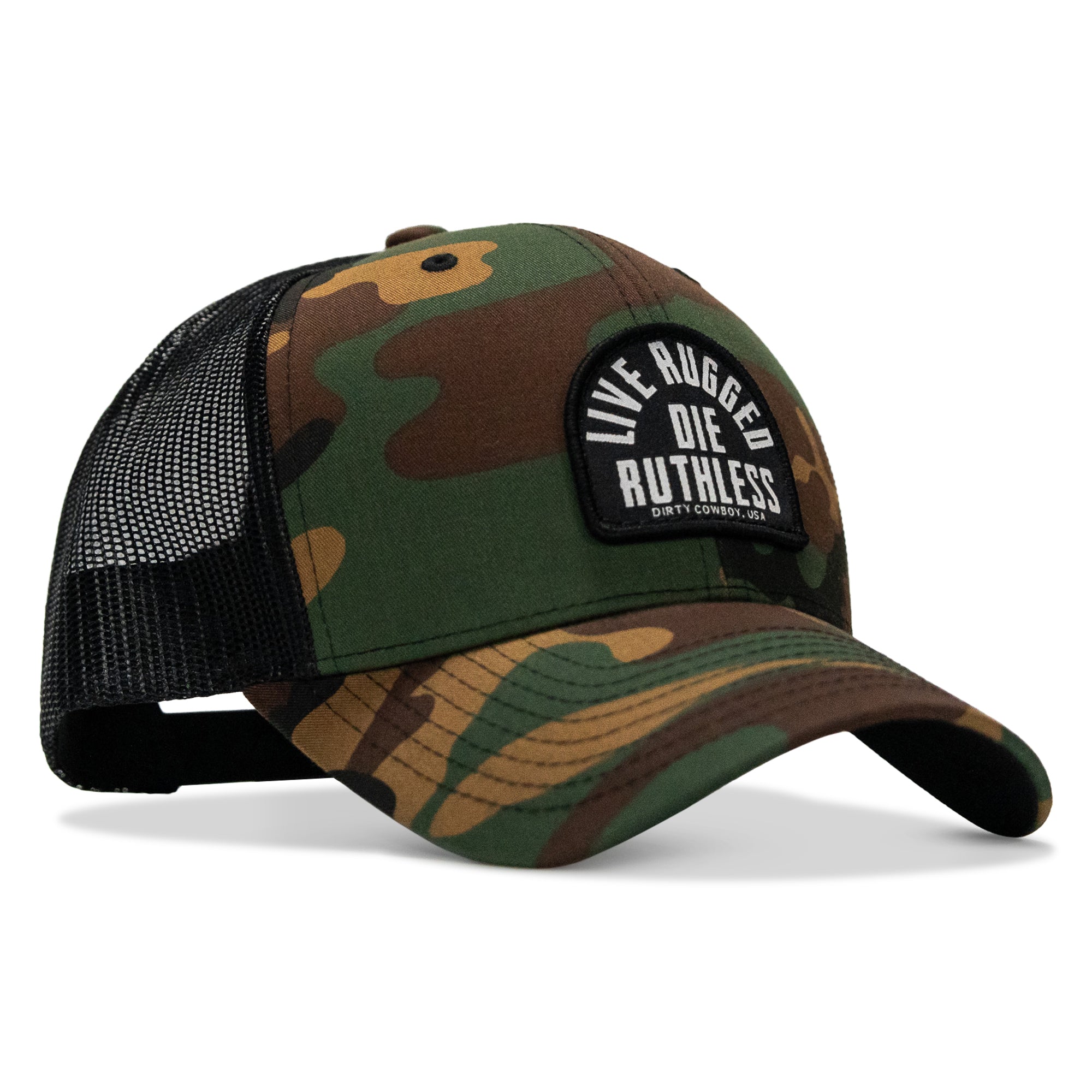 Live Rugged. Die Ruthless Patch Snapback Hat