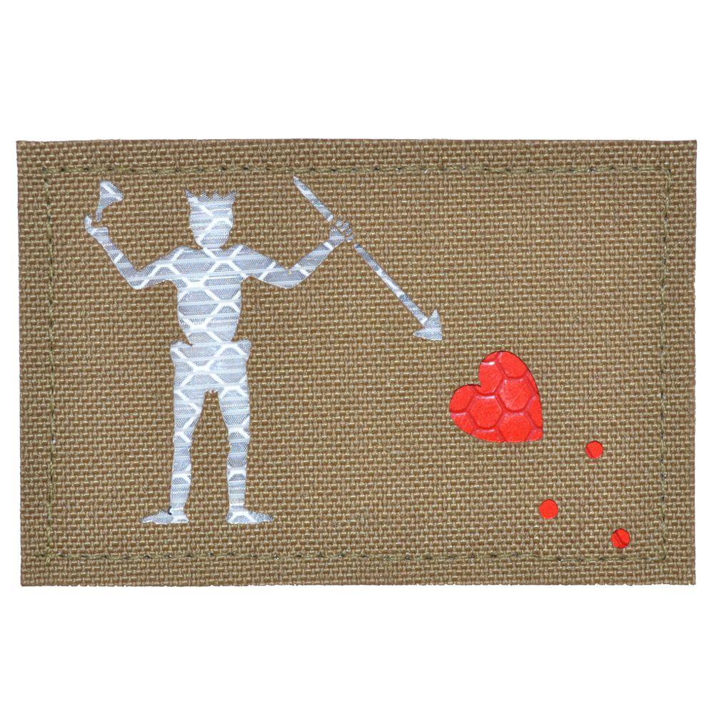 EDWARD TEACH BLACK BEARD PIRATE FLAG 2X3 CORDURA® TACTICAL MORALE PATCH - LASER CUT REFLECTIVE