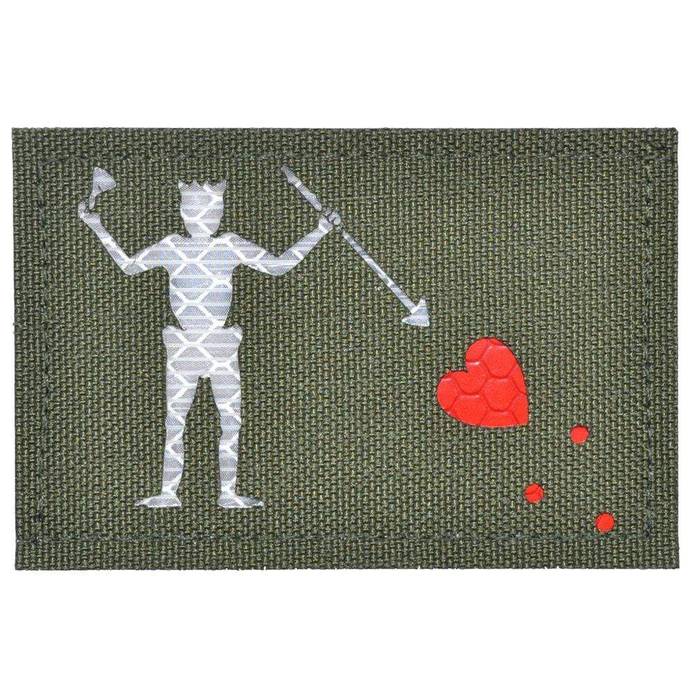 EDWARD TEACH BLACK BEARD PIRATE FLAG 2X3 CORDURA® TACTICAL MORALE PATCH - LASER CUT REFLECTIVE