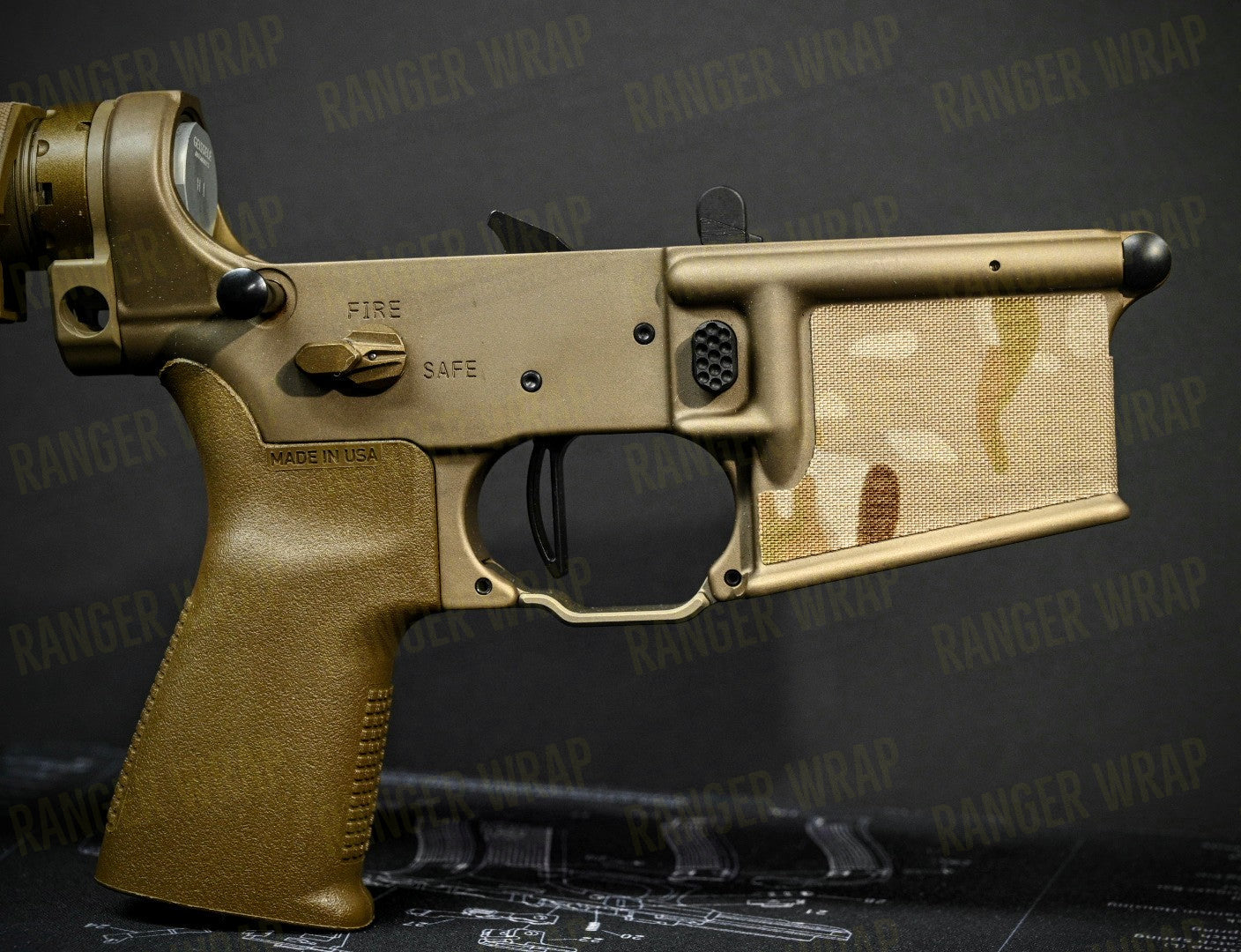 AR-15/M4 Lower Receiver Magwell Wrap - in Cordura Fabric