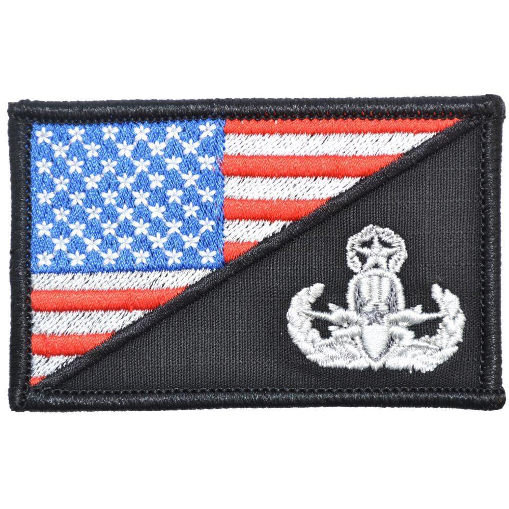 EOD MASTER EXPLOSIVE ORDNANCE DISPOSAL USA FLAG TACTICAL PATCH