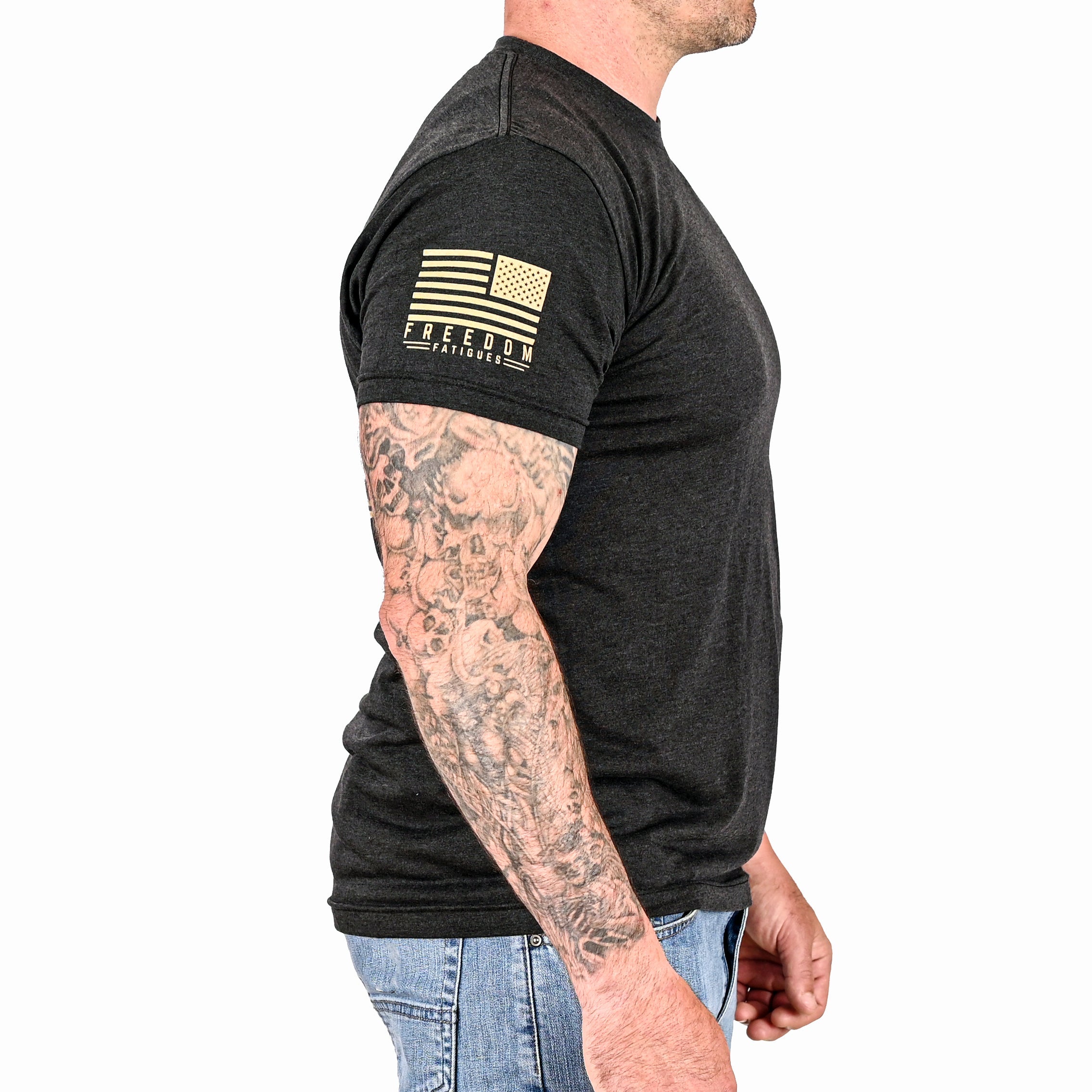 Men's We Are Not Descended from Fearful Men Patriotic T-Shirt - Heather Black