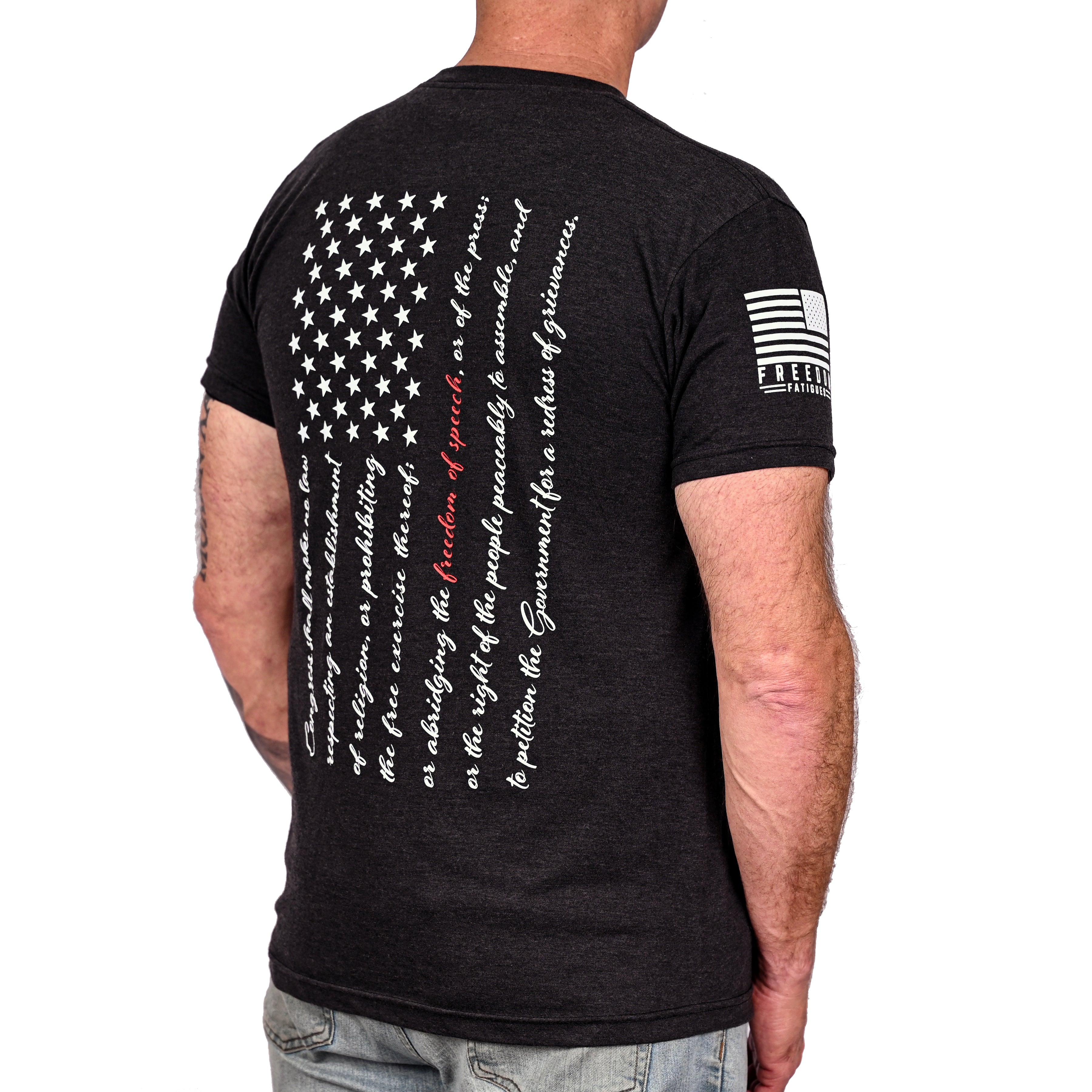 Men's Won't Be Silenced First Amendment Patriotic T-Shirt