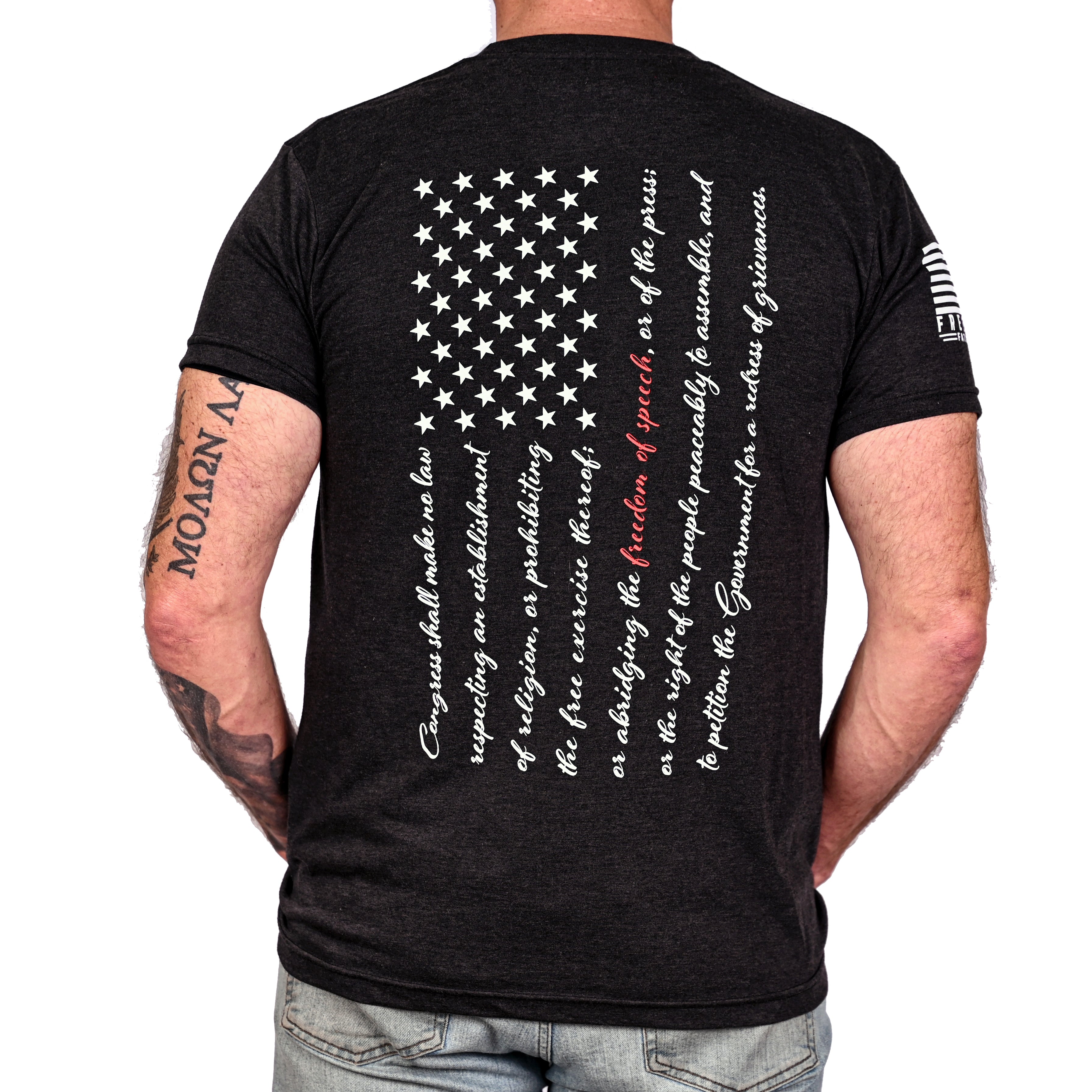 Men's Won't Be Silenced First Amendment Patriotic T-Shirt