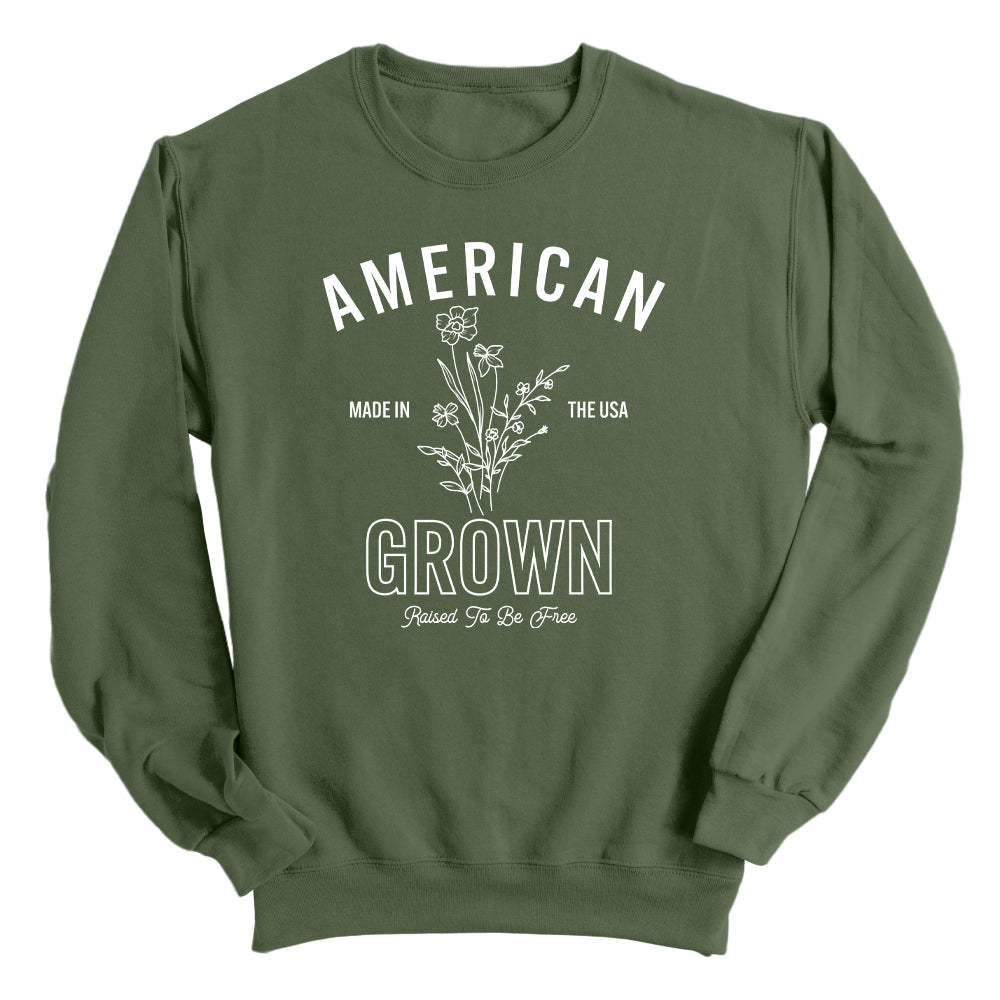 American Grown Raised To Be Free (Front)