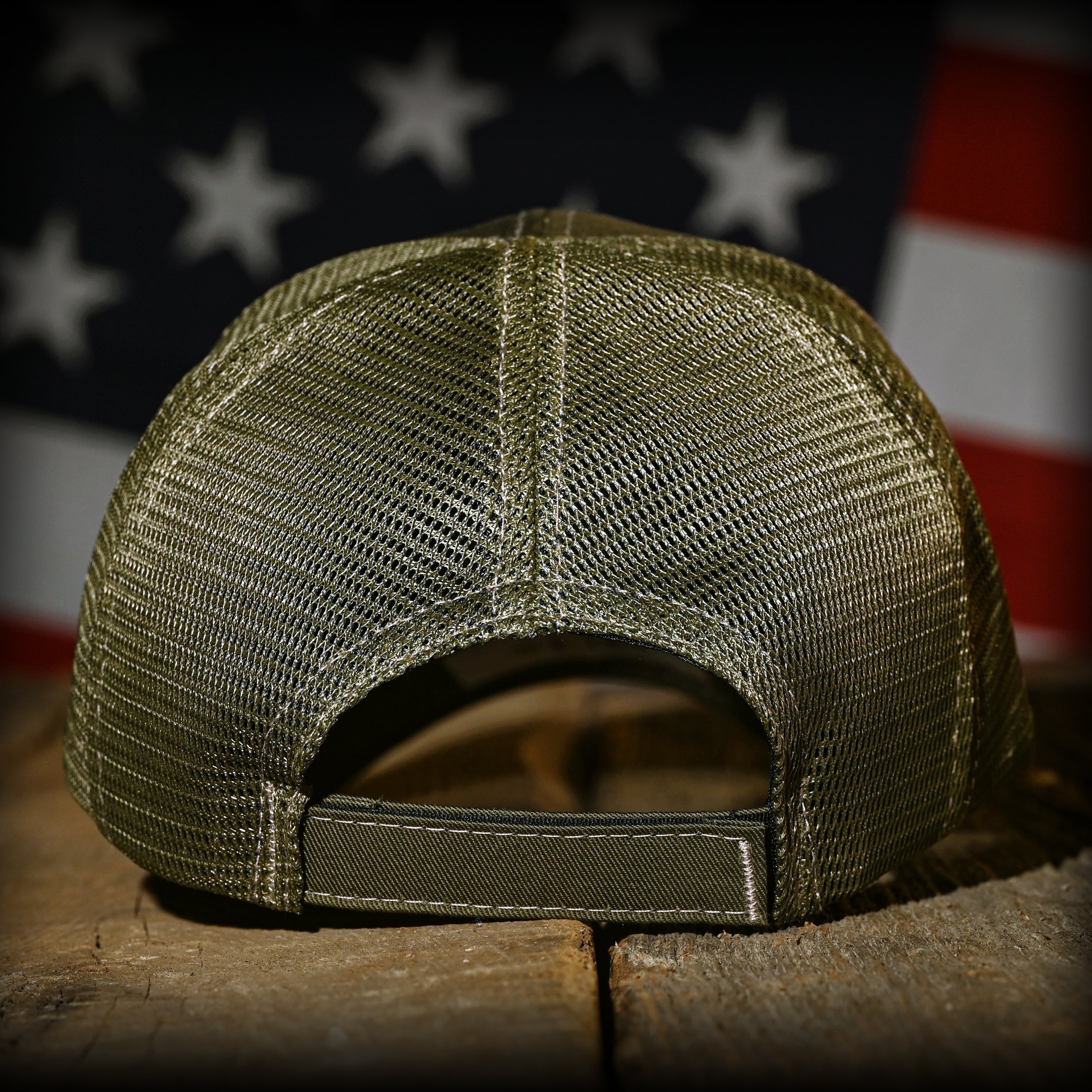 MultiCam Flag Patch OD Green Ball Cap