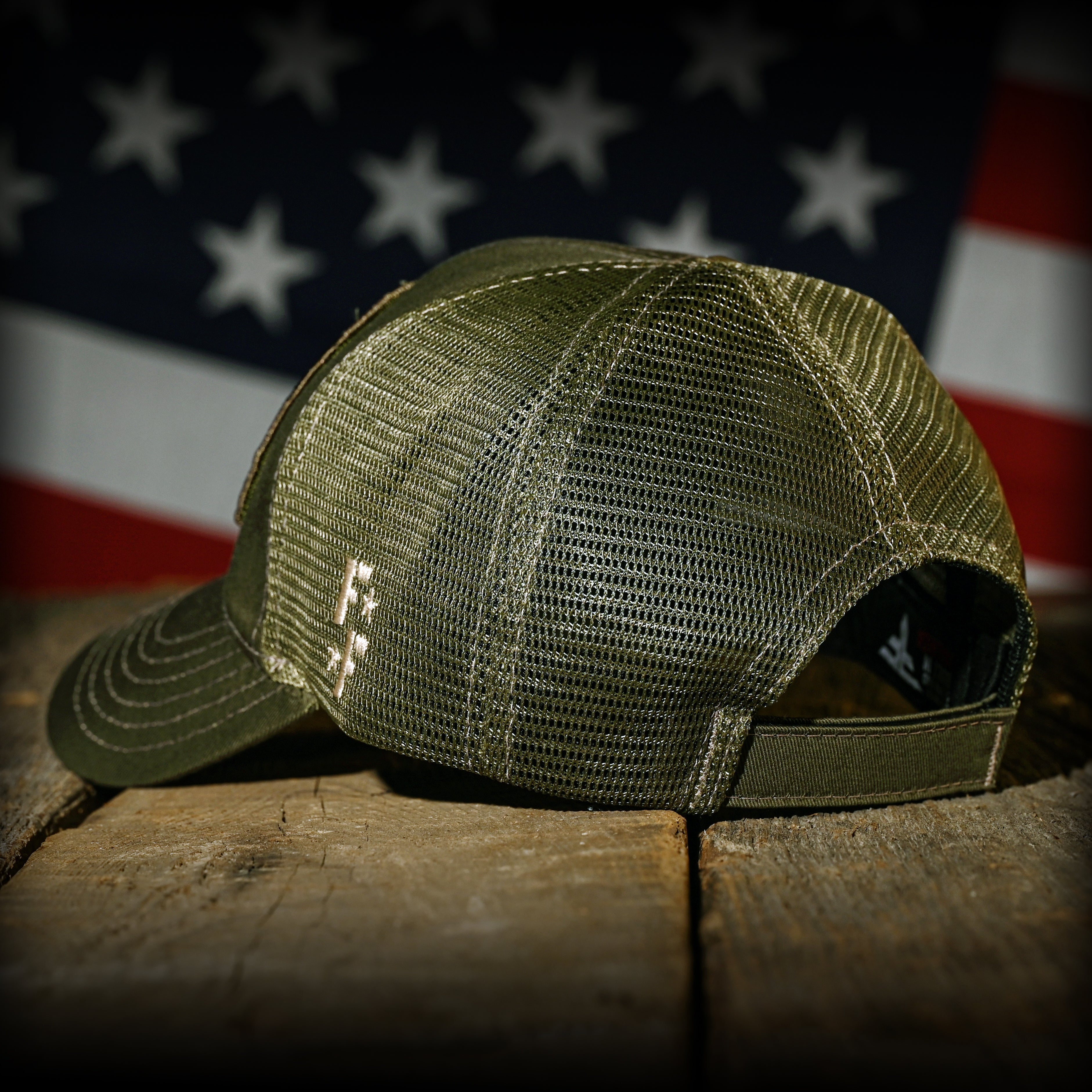 MultiCam Flag Patch OD Green Ball Cap