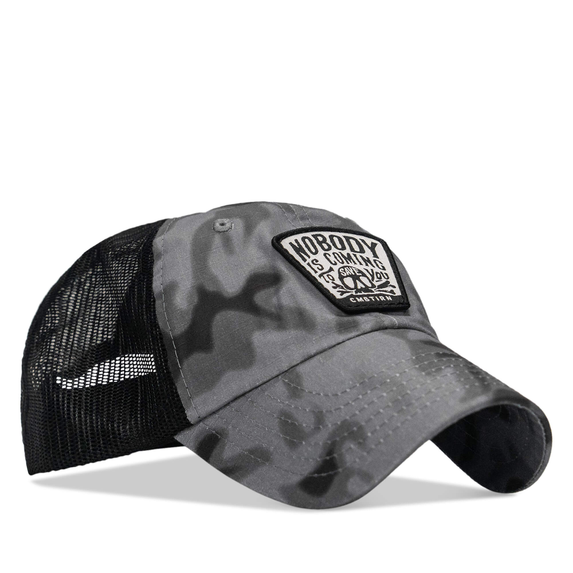 Nobody Is Coming To Save You Skull Patch Ripstop Snapback