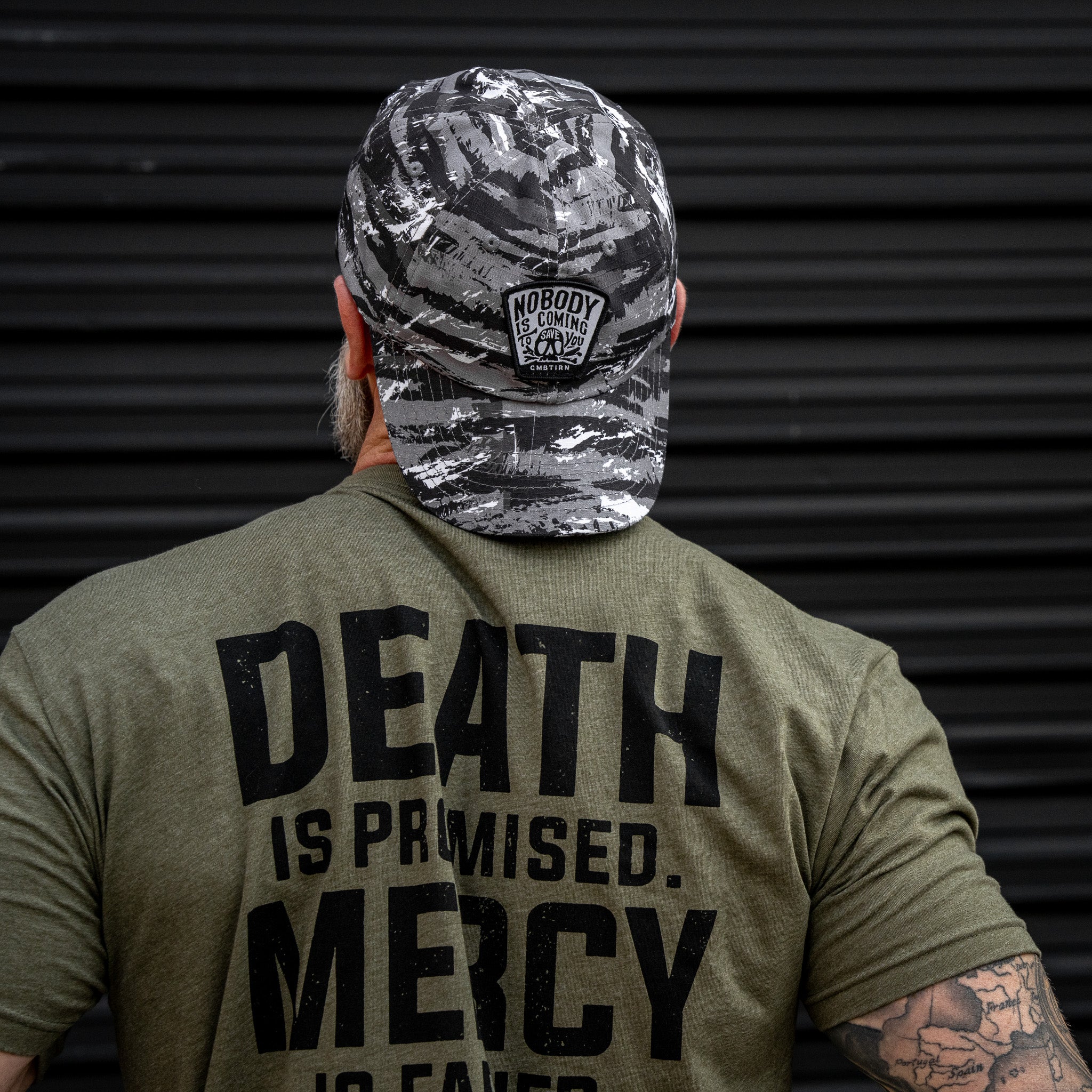 Nobody Is Coming To Save You Skull Patch Ripstop Snapback