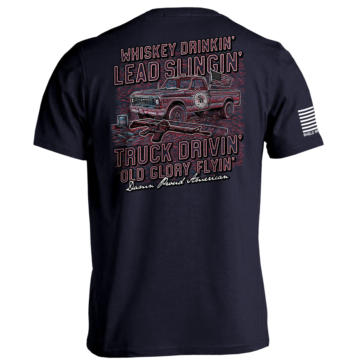 Damn Proud American Red White and Blue