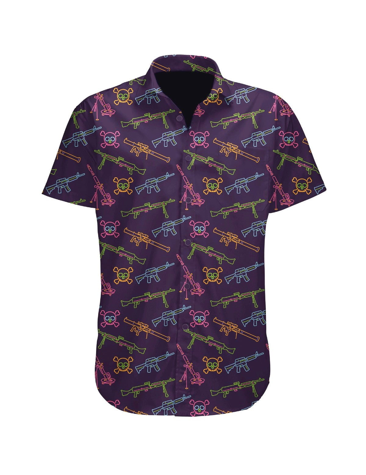 Neon Lights & Gun Fights Button-up