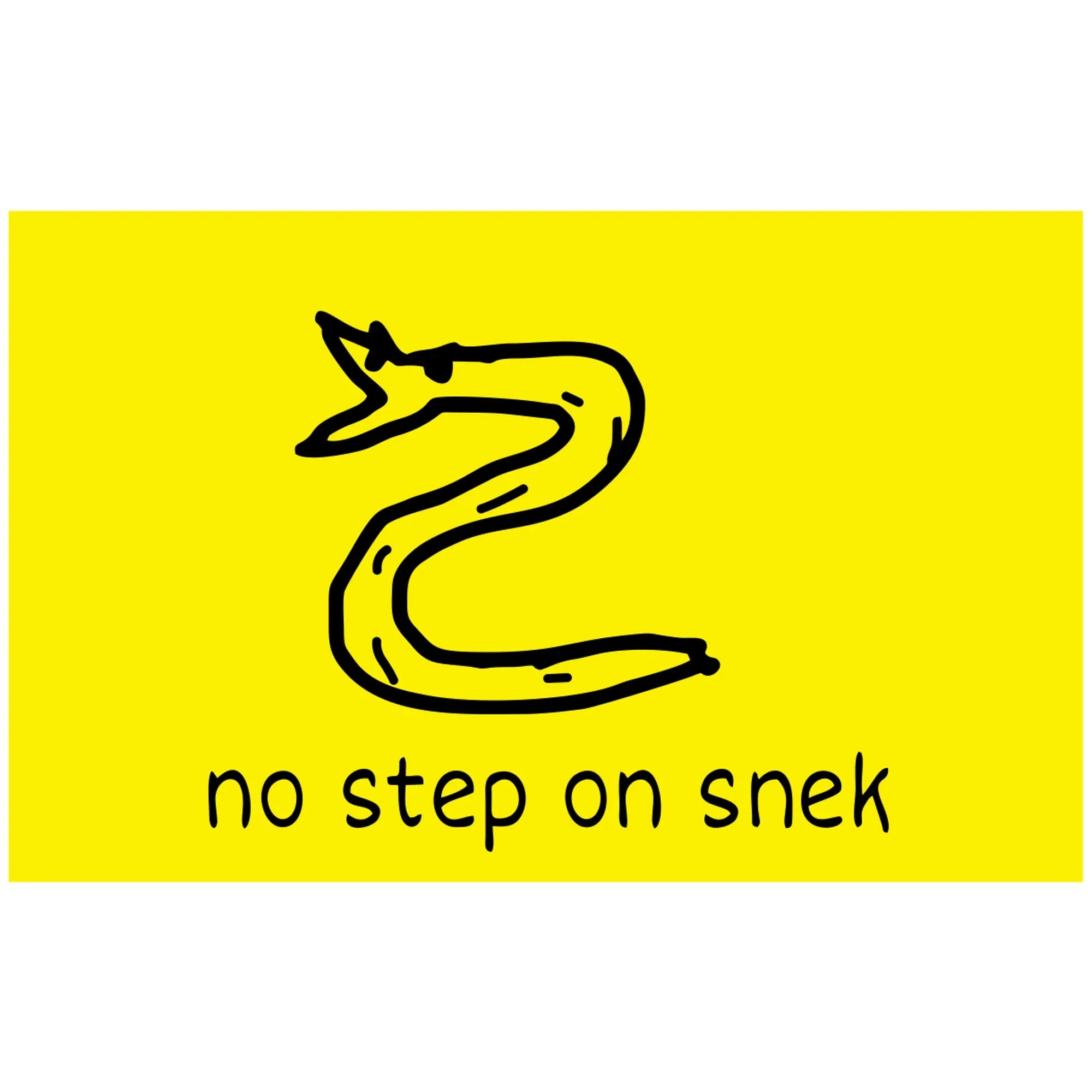 No pise el Snek - Adhesivo de 4 x 2,5 pulgadas
