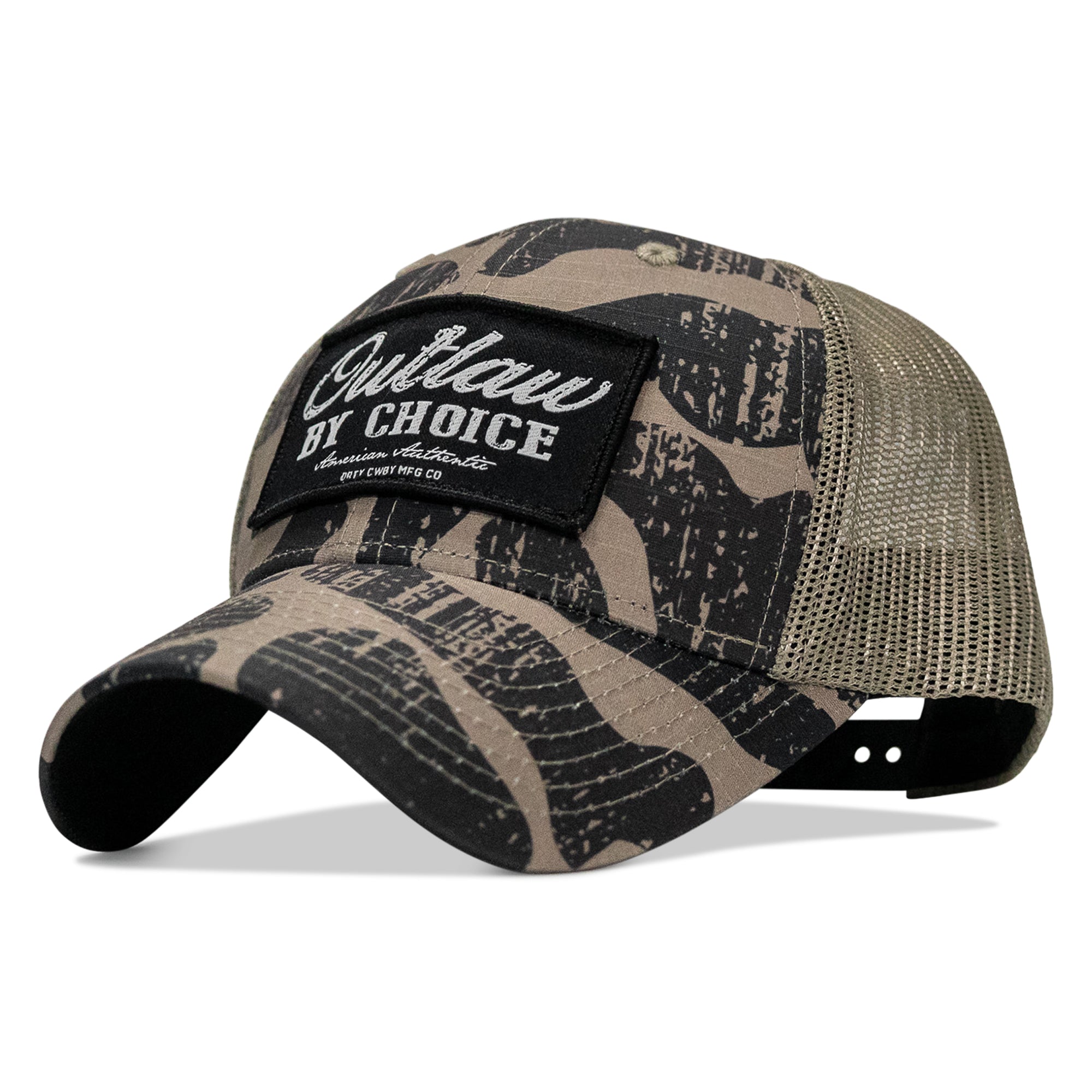 Outlaw By Choice Patch Original Ripstop Classic Snapback Hat