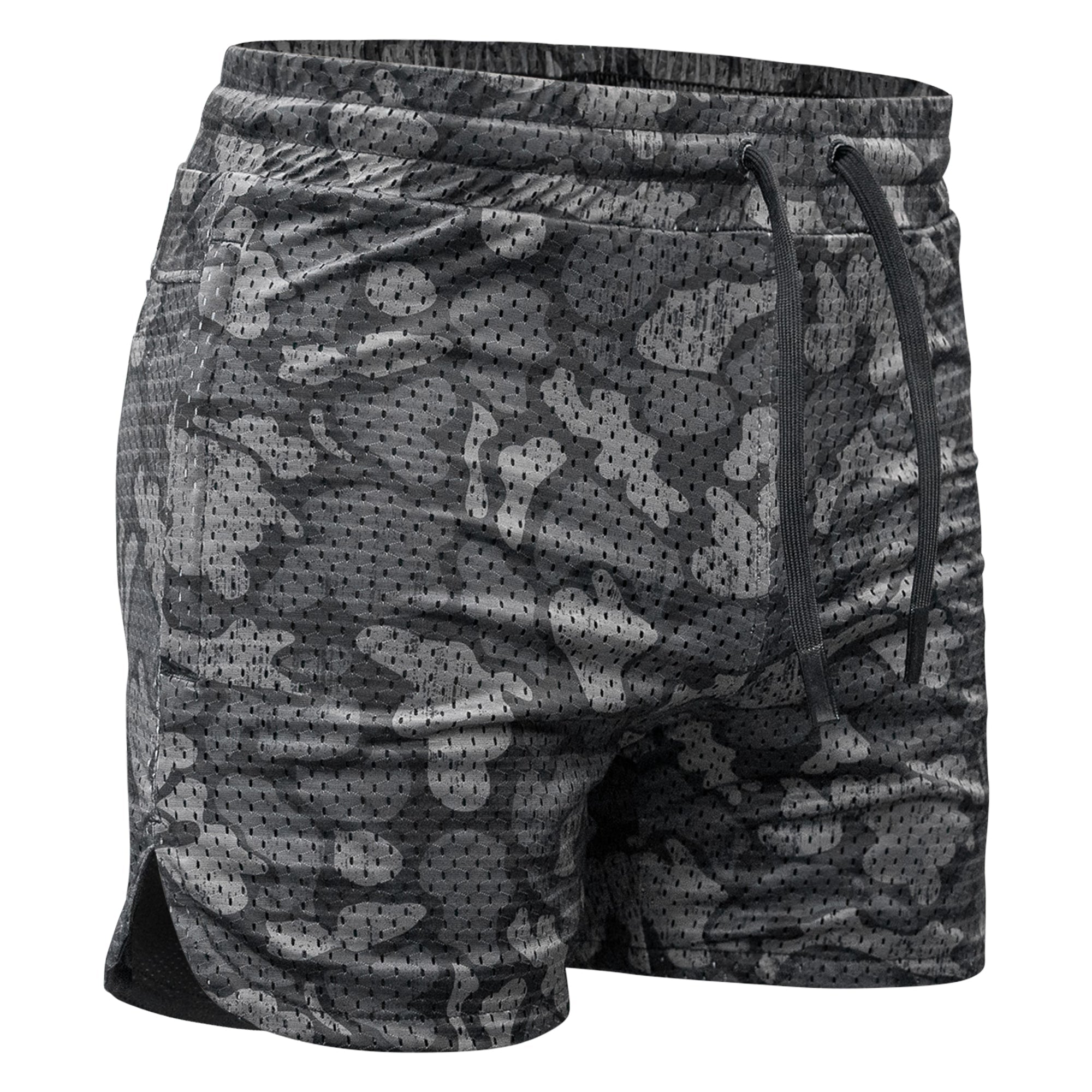 Men’s Double-Layer Mesh Training Shorts — 5" Inseam