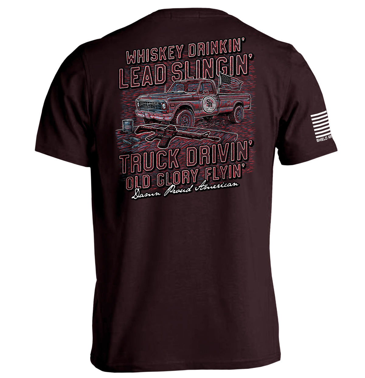 Damn Proud American Red White and Blue