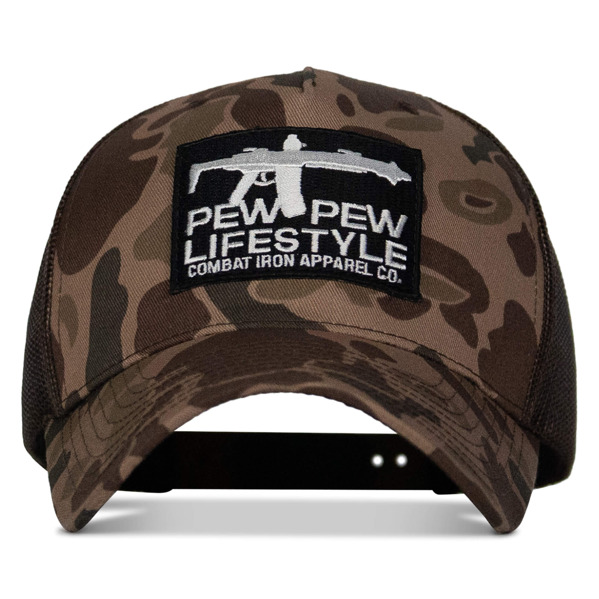 Pew Pew Lifestyle Patch Mid-Profile Mesh Snapback Hat