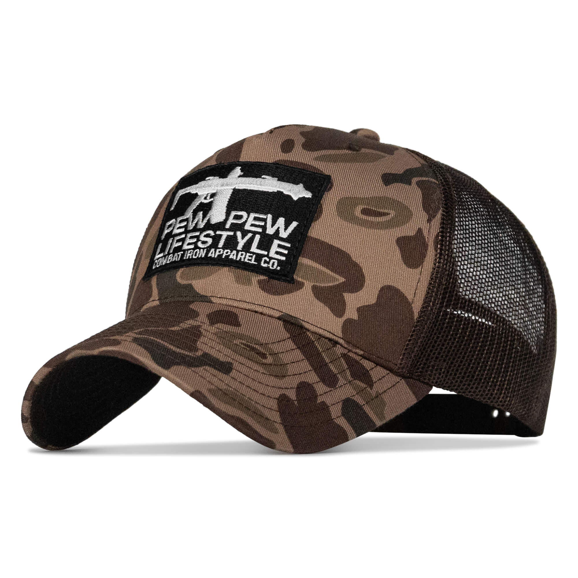 Pew Pew Lifestyle Patch Mid-Profile Mesh Snapback Hat